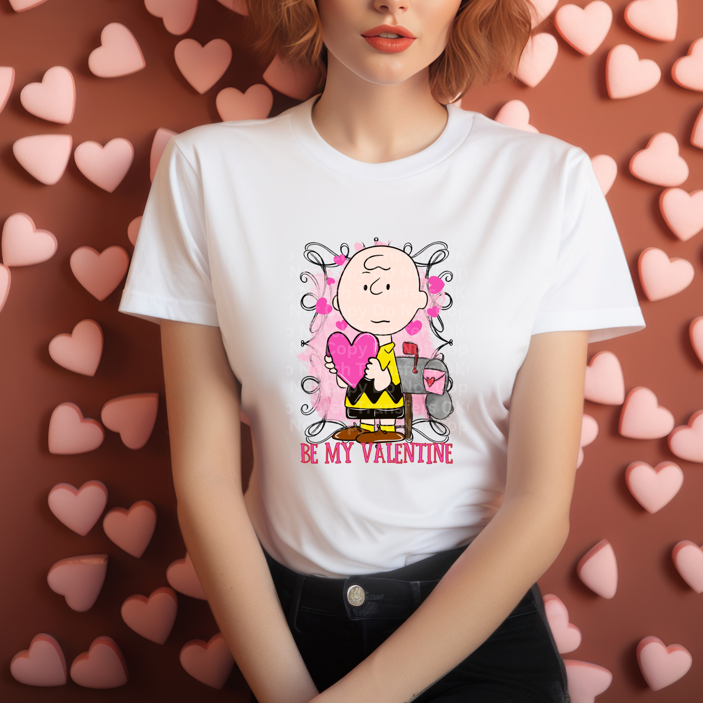 Be My Valentine Boy with Heart DTF Transfer