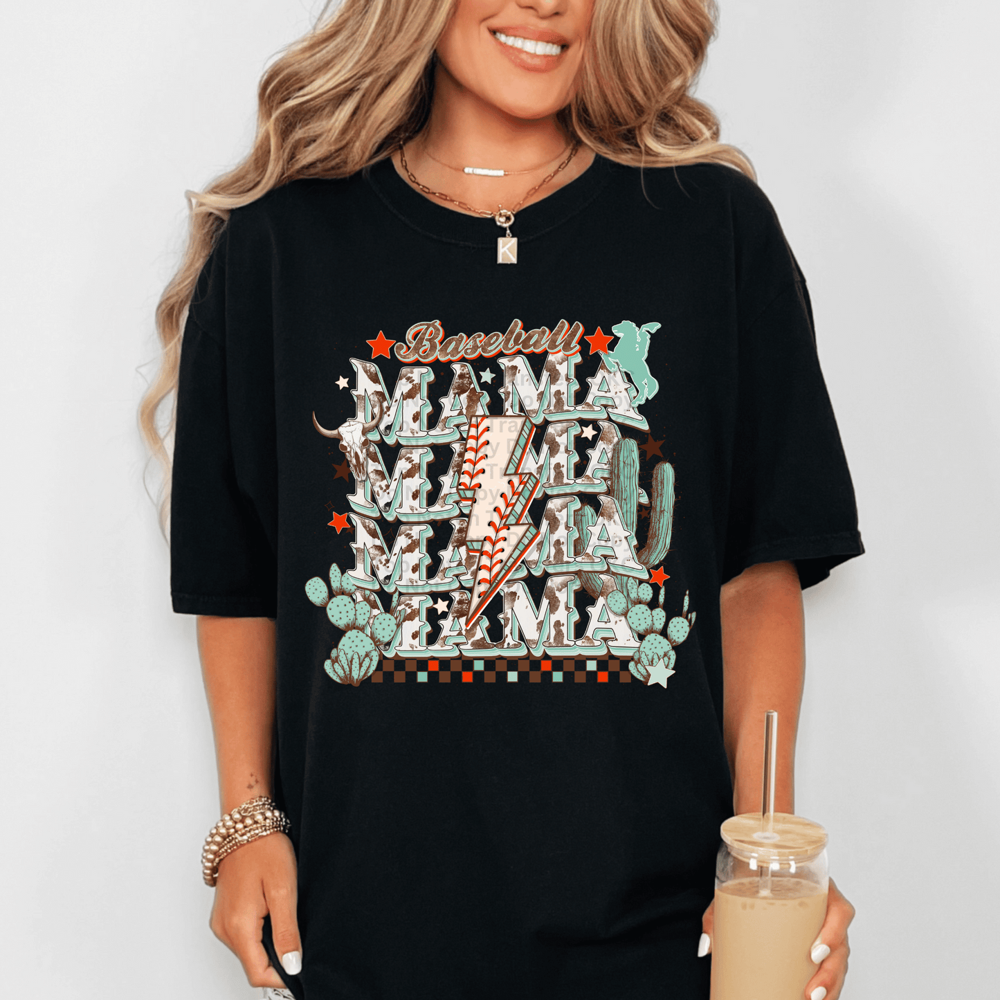 Baseball Mama Western DTF Transfer