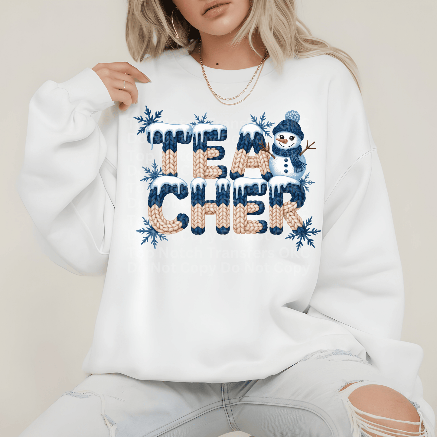 Teacher Faux Yarn DTF Transfer