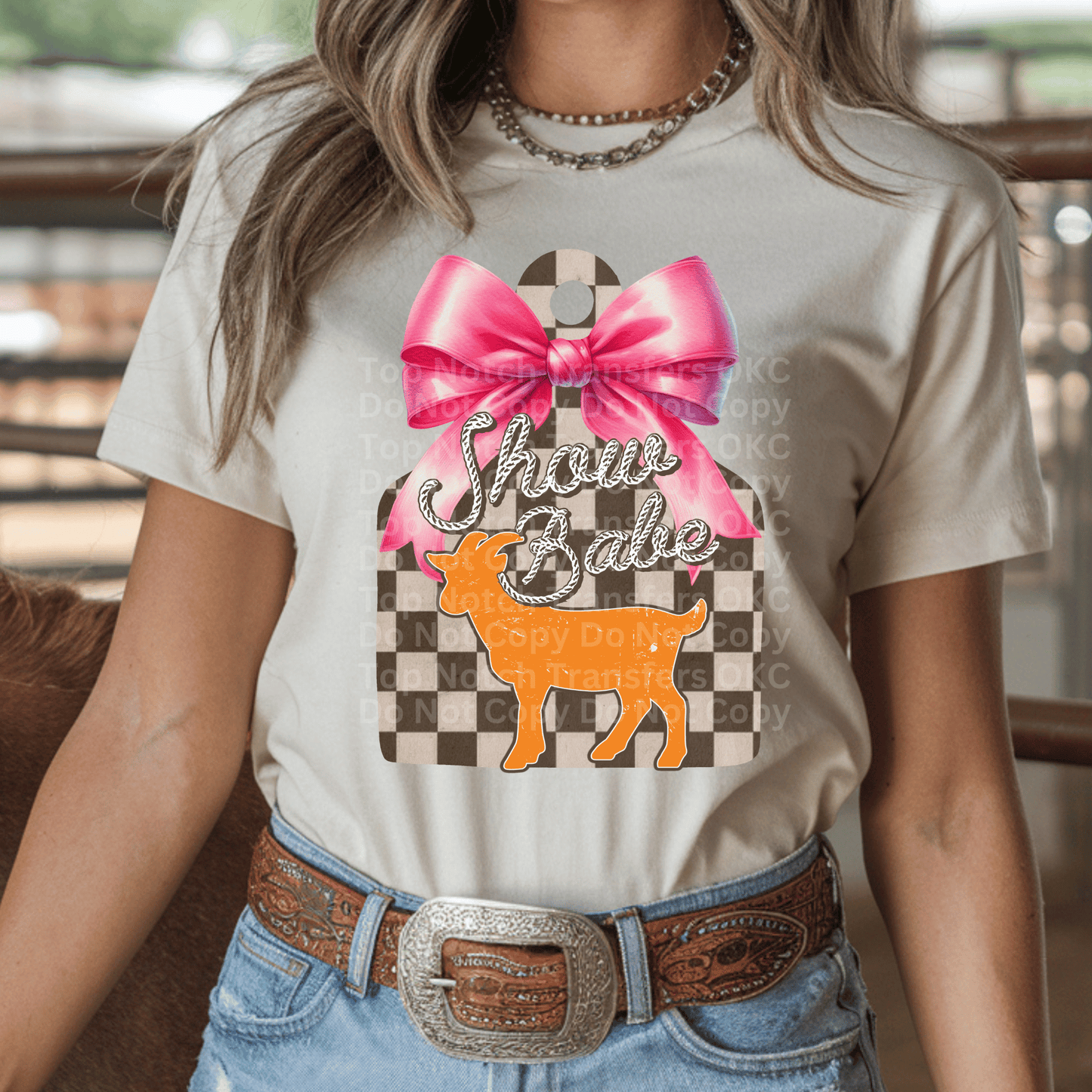 Pink Show Babe- Goat DTF Transfer