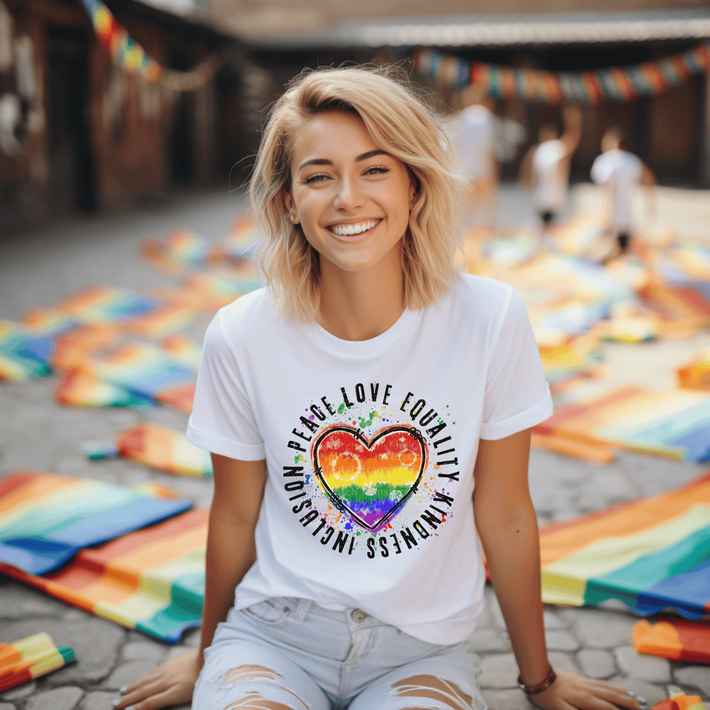 Peace Love Equality Kindness Inclusion DTF Transfer