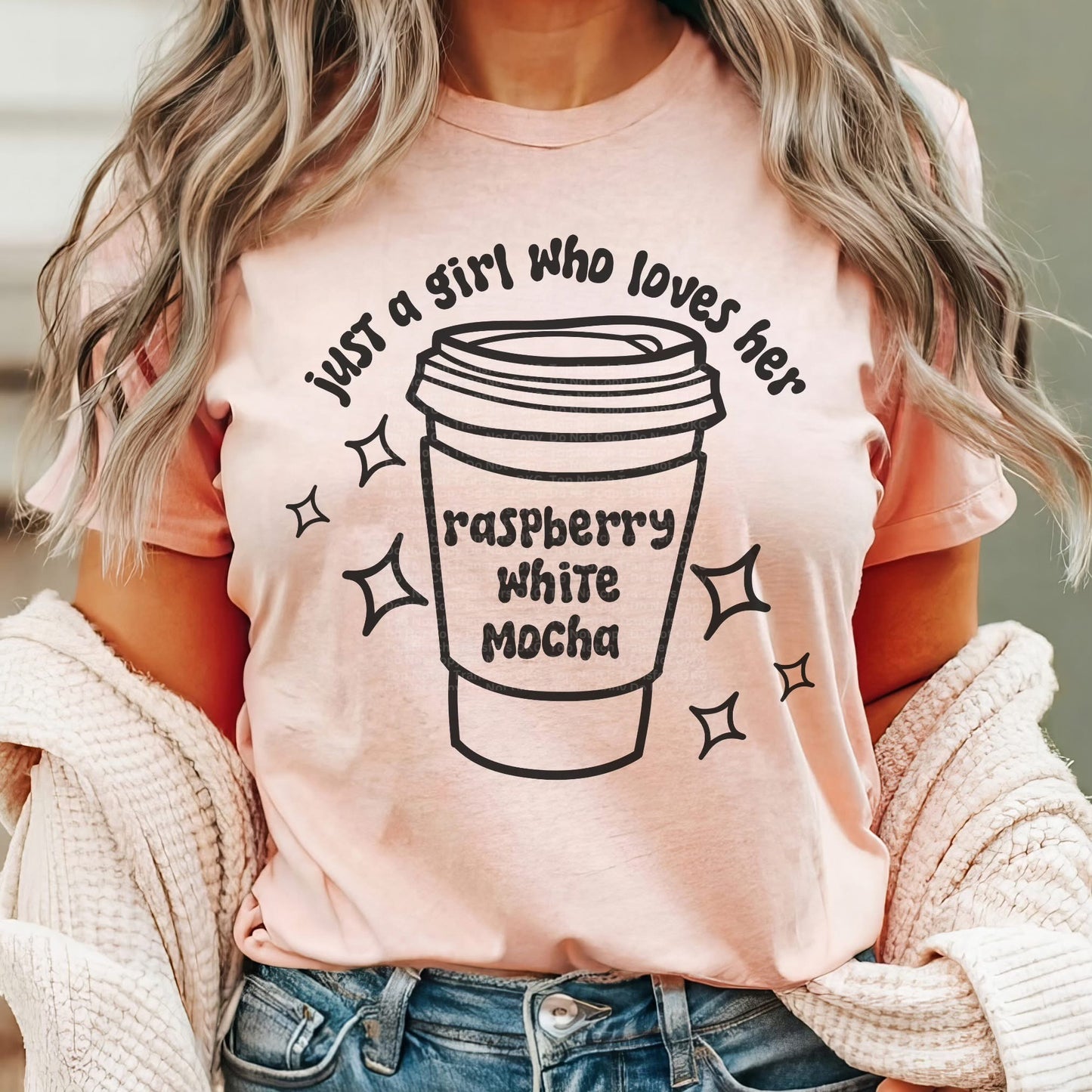 Just a girl who loves her *Custom* leave requested drink name in notes DTF Transfer