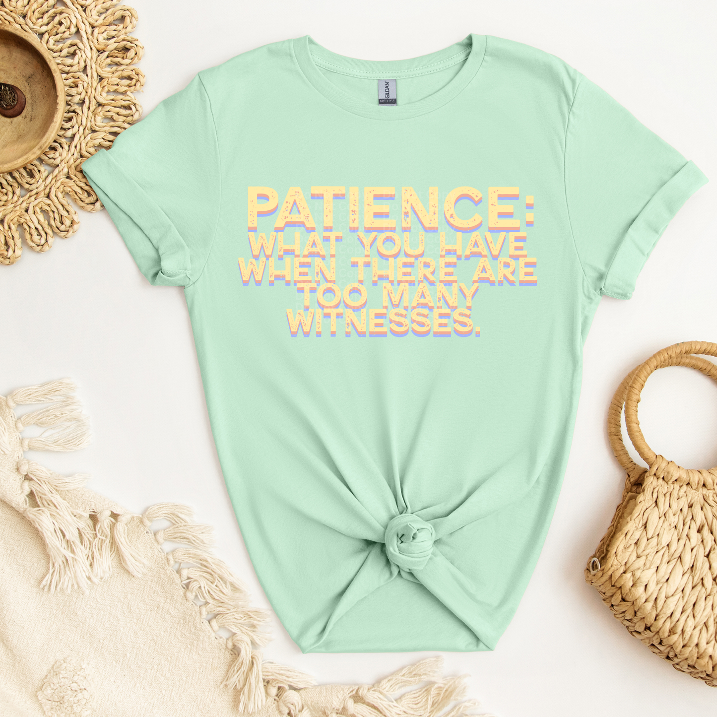 Patience: What You Have When There Are Too Many Witnesses (Yellow) DTF Transfer