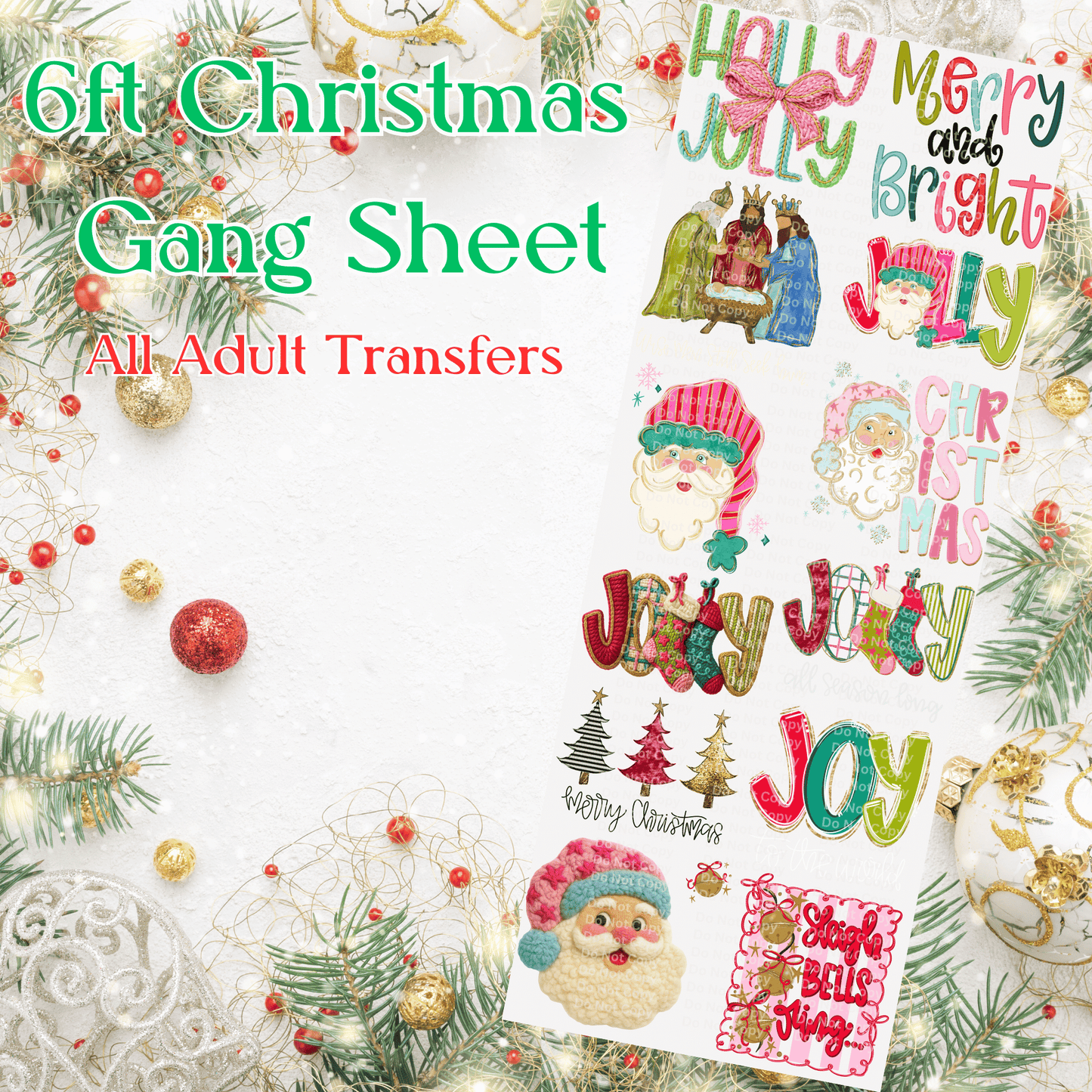 6ft Craft Corner Christmas Gang Sheet