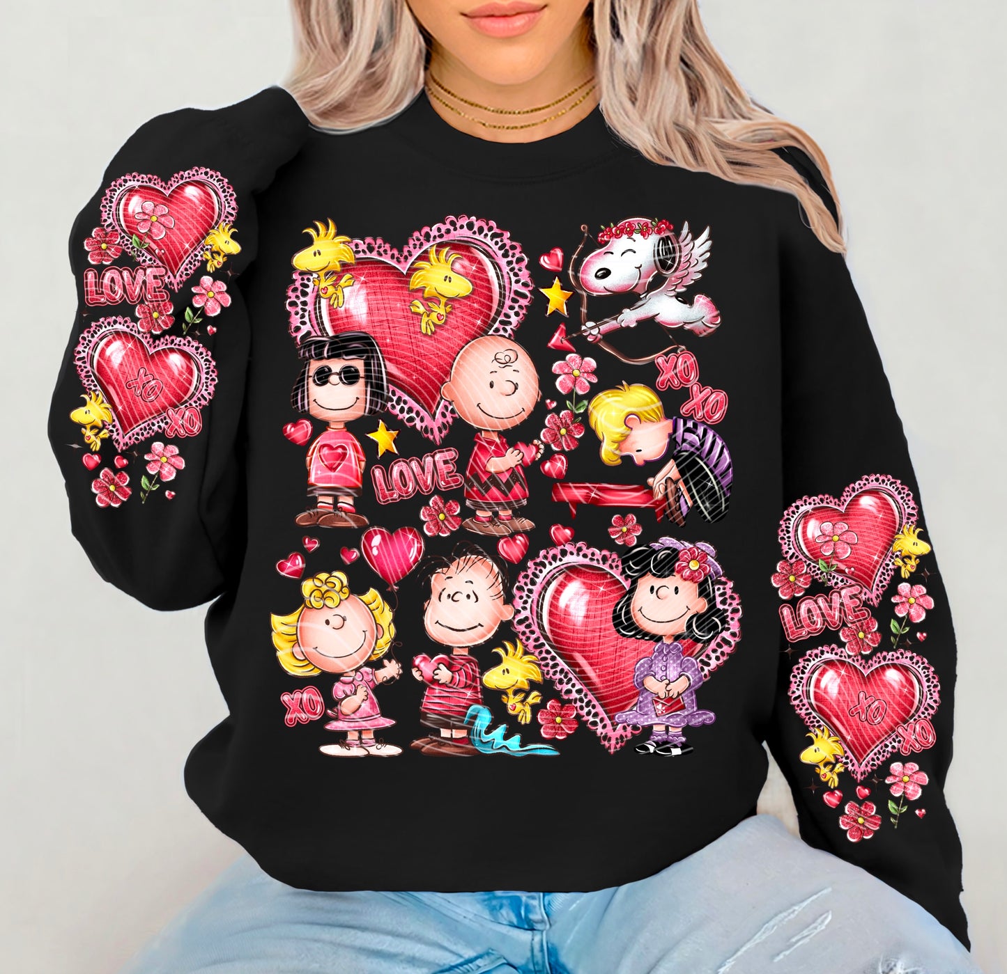 Peanuts Valentines *Optional long sleeve design* DTF Transfer