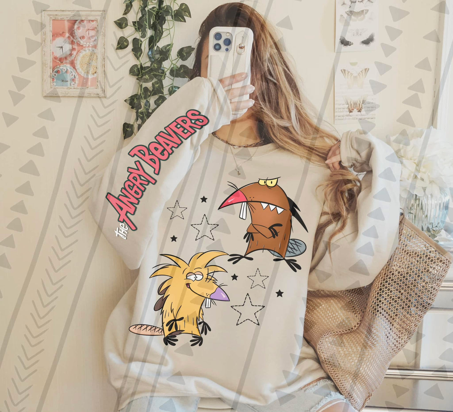 Angry Beavers *Optional long sleeve design* DTF Transfer