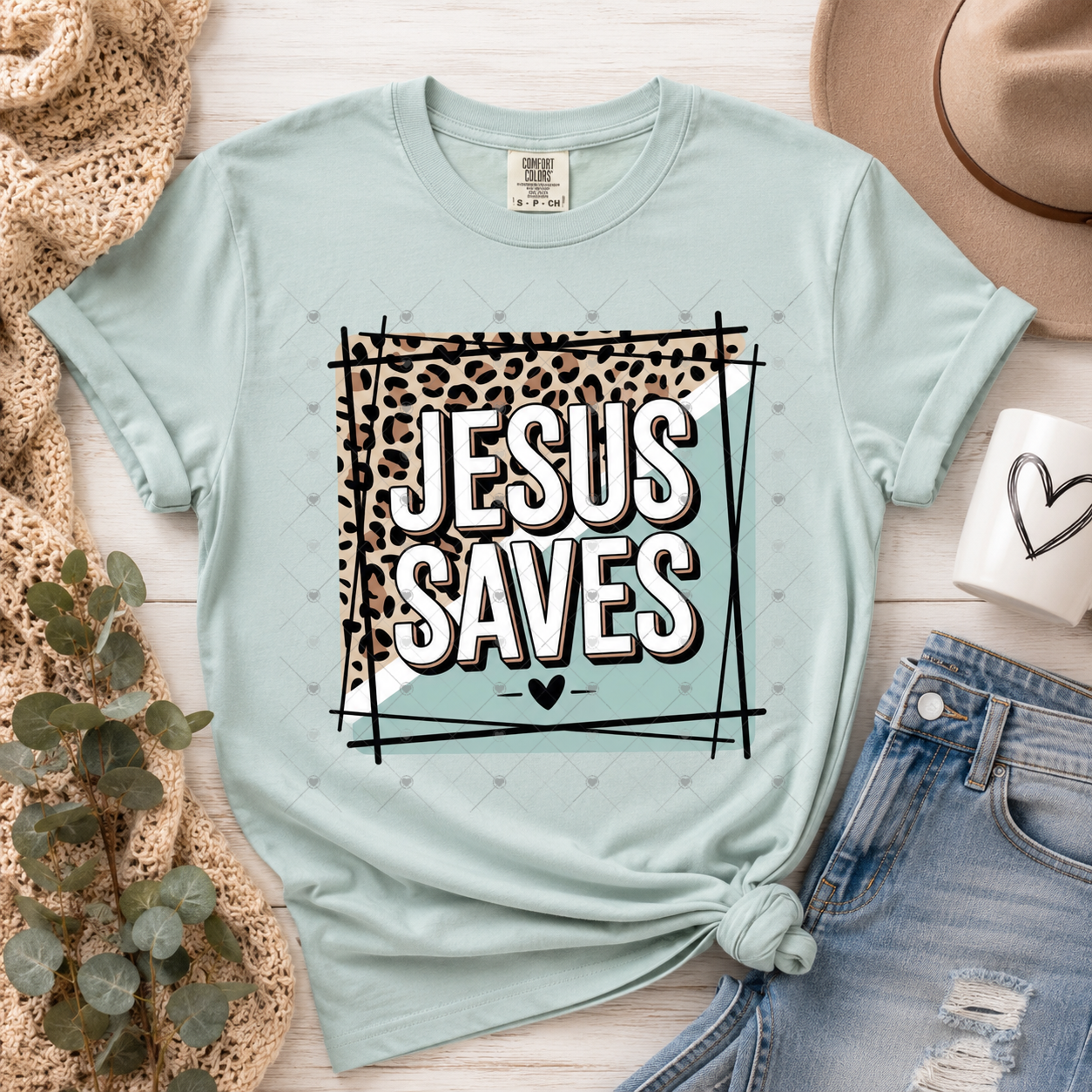 Jesus Saves DTF Transfer