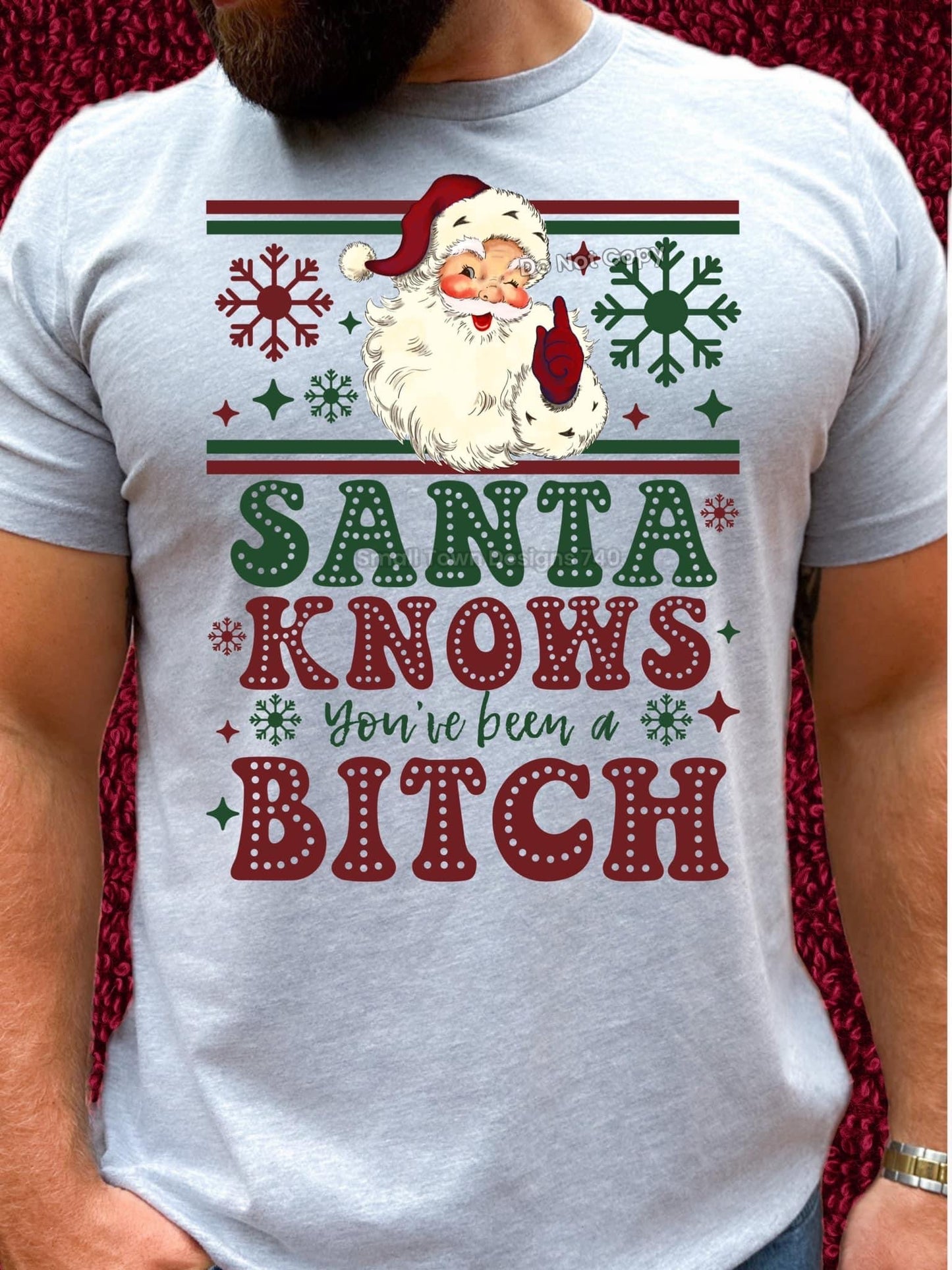 Santa knows you’ve been a B*tch DTF Transfer