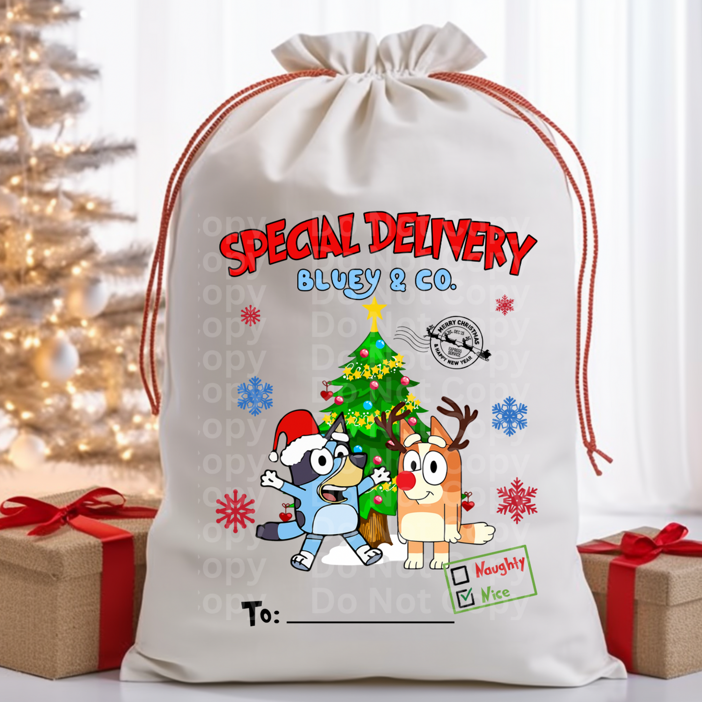 Santa Bag Design 25 DTF Print