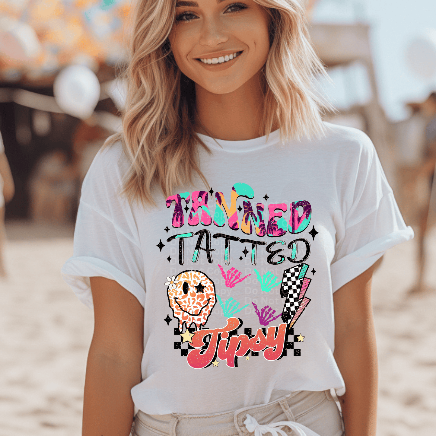 Tanned, Tatted & Tipsy DTF Transfer