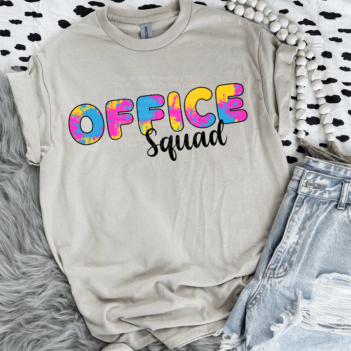 Office Squad Paint Splash DTF Transfer