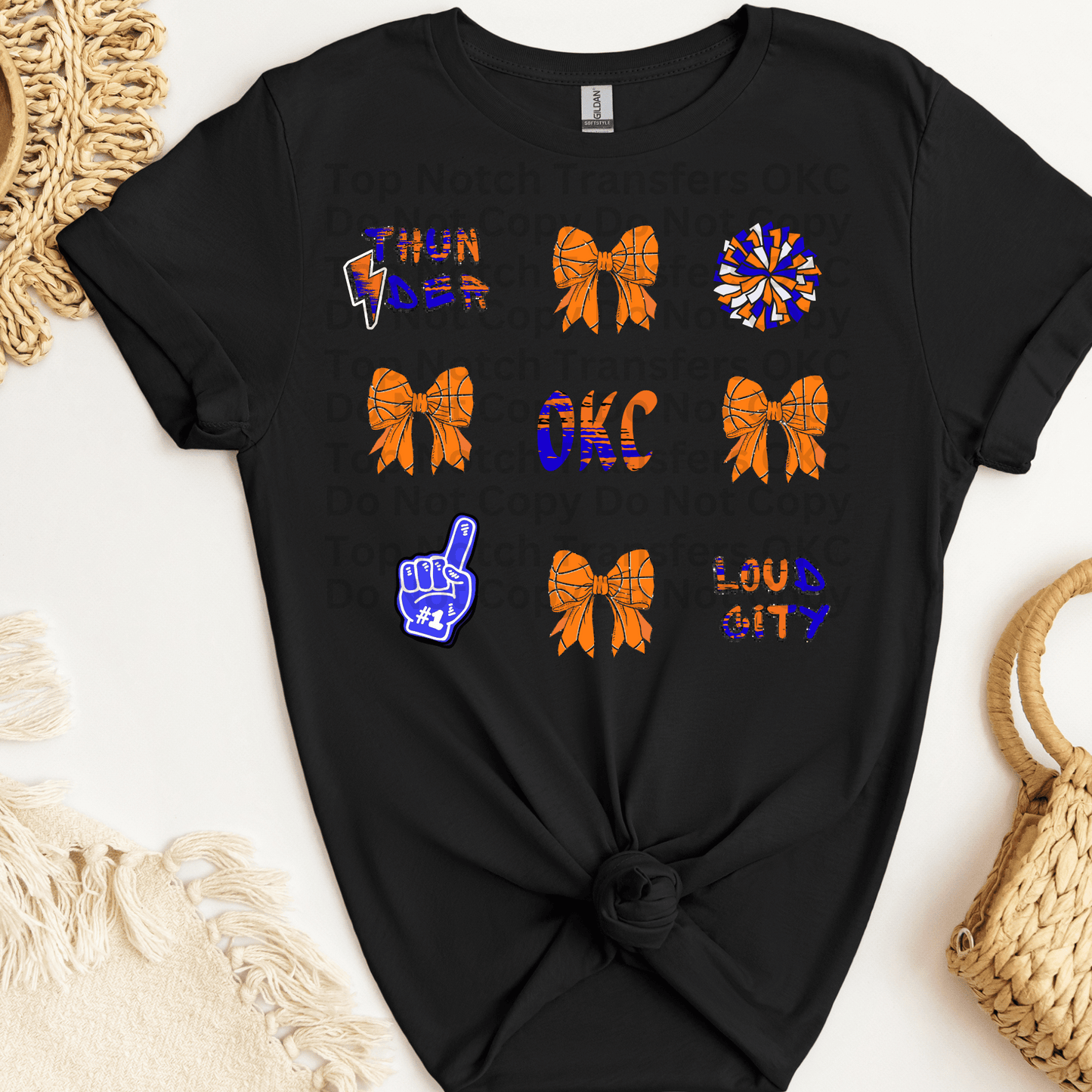 OKC Basketball Croquette DTF Transfer