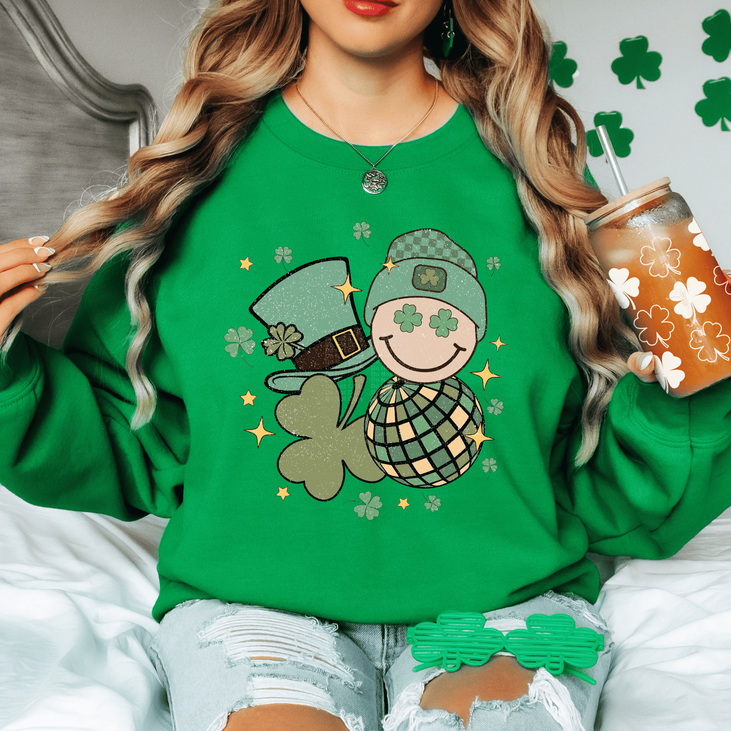 St. Patty’s Disco & Clover DTF Transfer