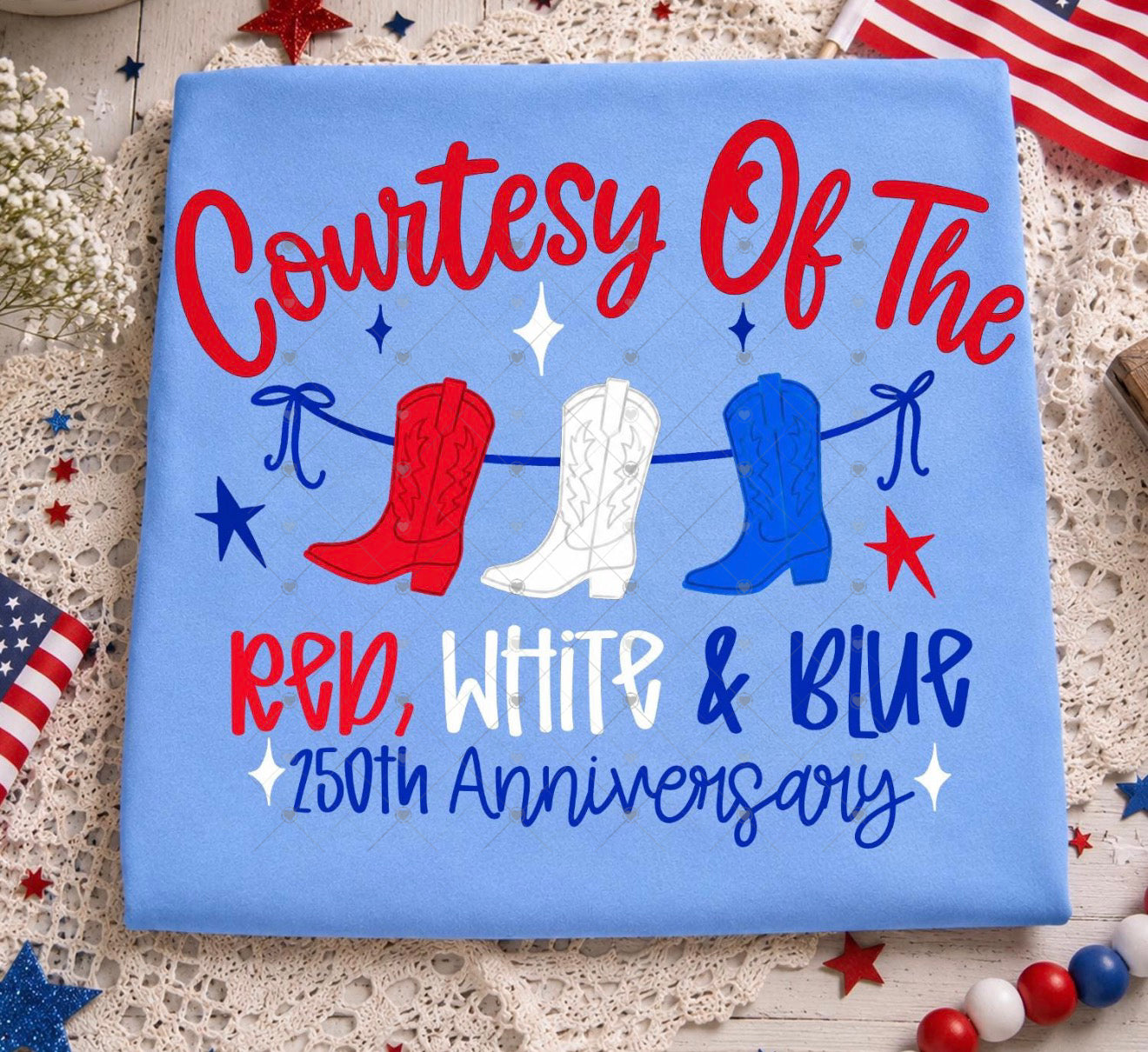 Courtesy of the Red, White & Blue DTF Transfer