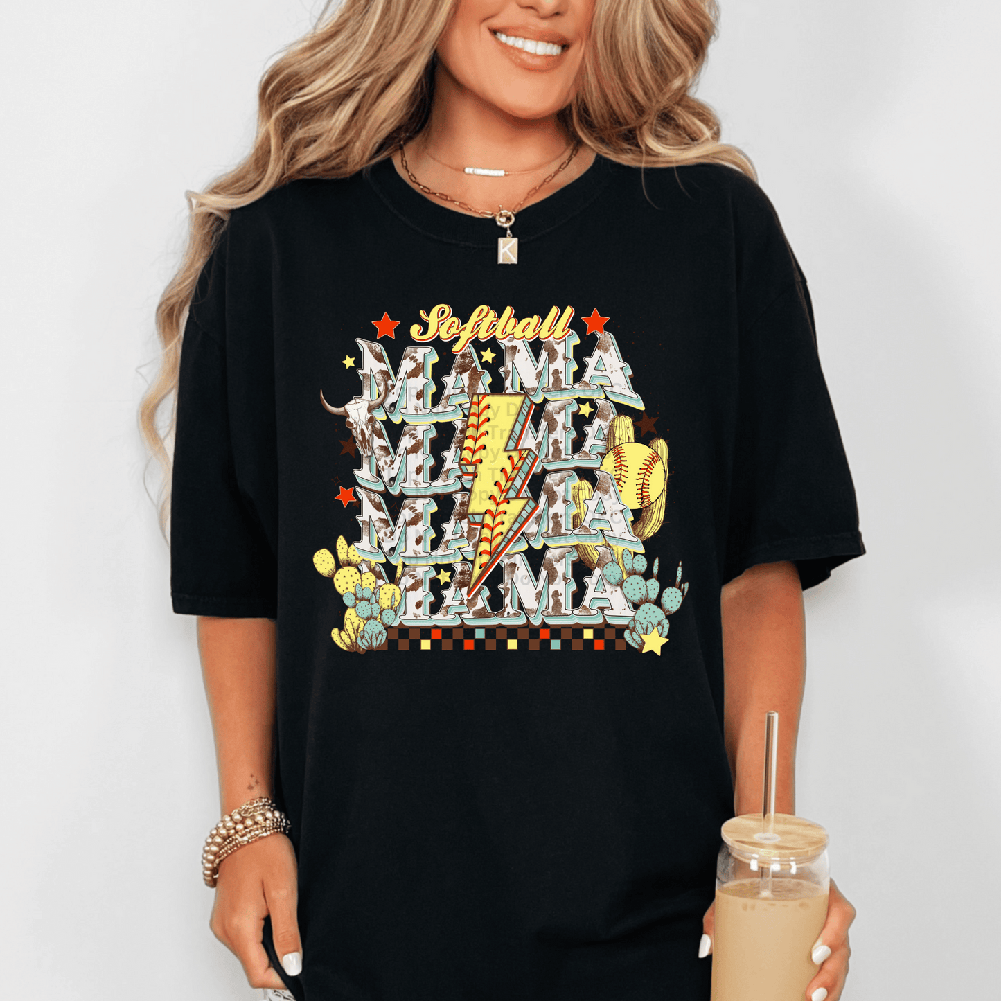 Softball Mama Western DTF Transfer