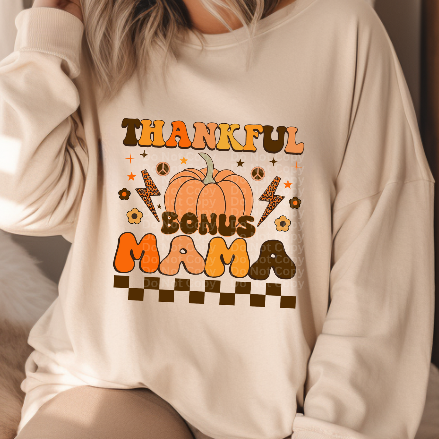 Retro - Thankful Bonus Mama DTF Transfer