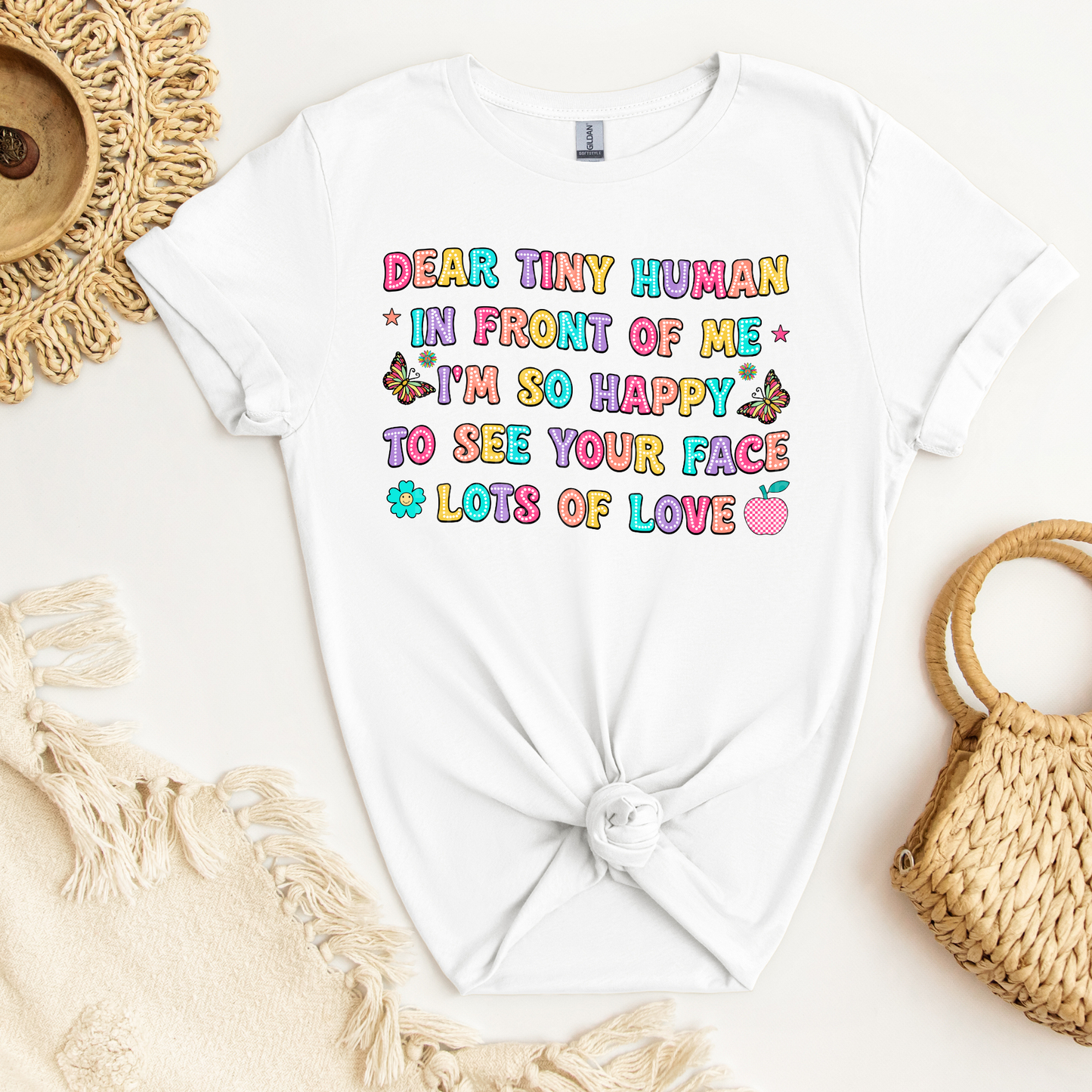 Dear Tiny Human in Front of Me - Dots & Butterflies DTF Transfer