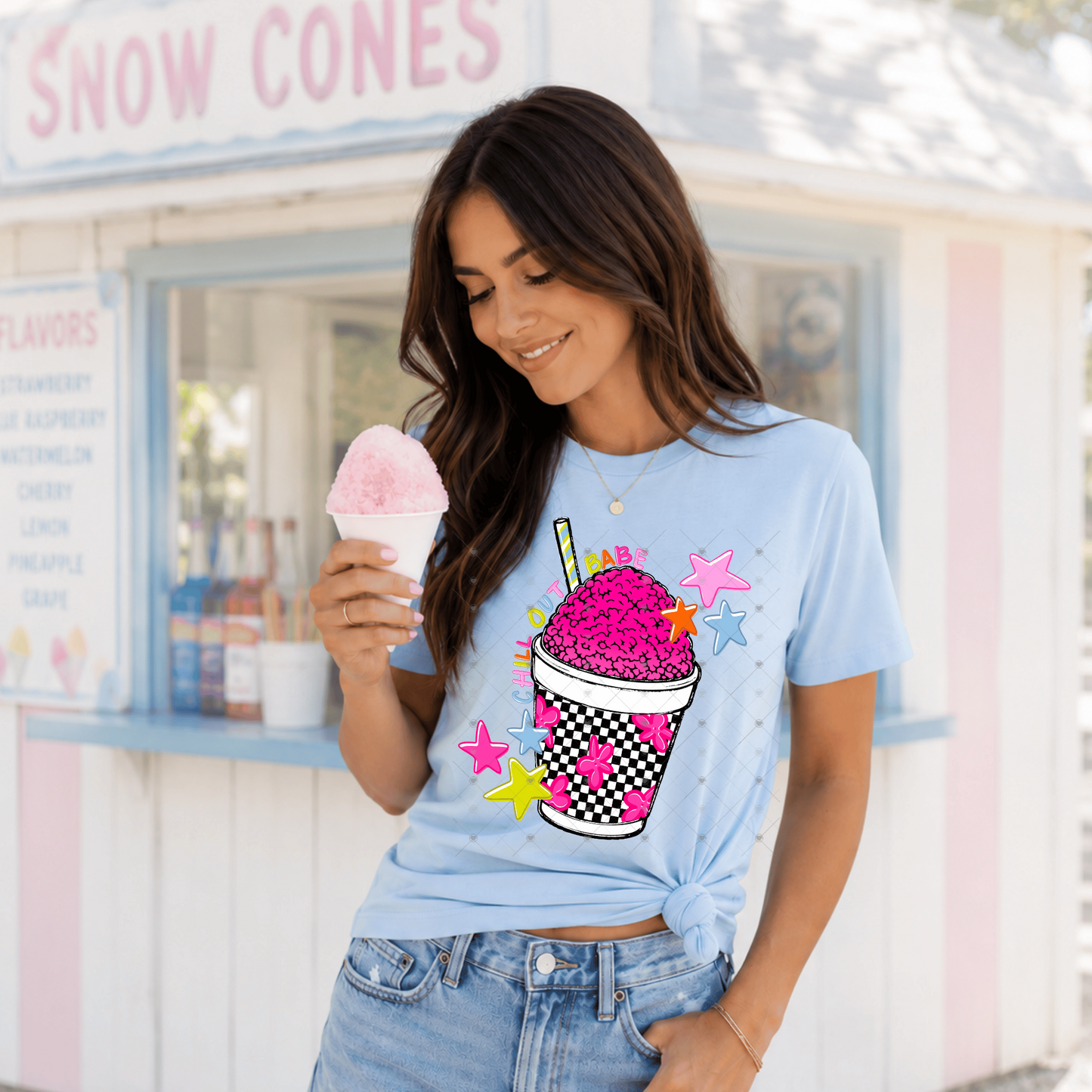 Chill Out Babe Snow Cone DTF Transfer