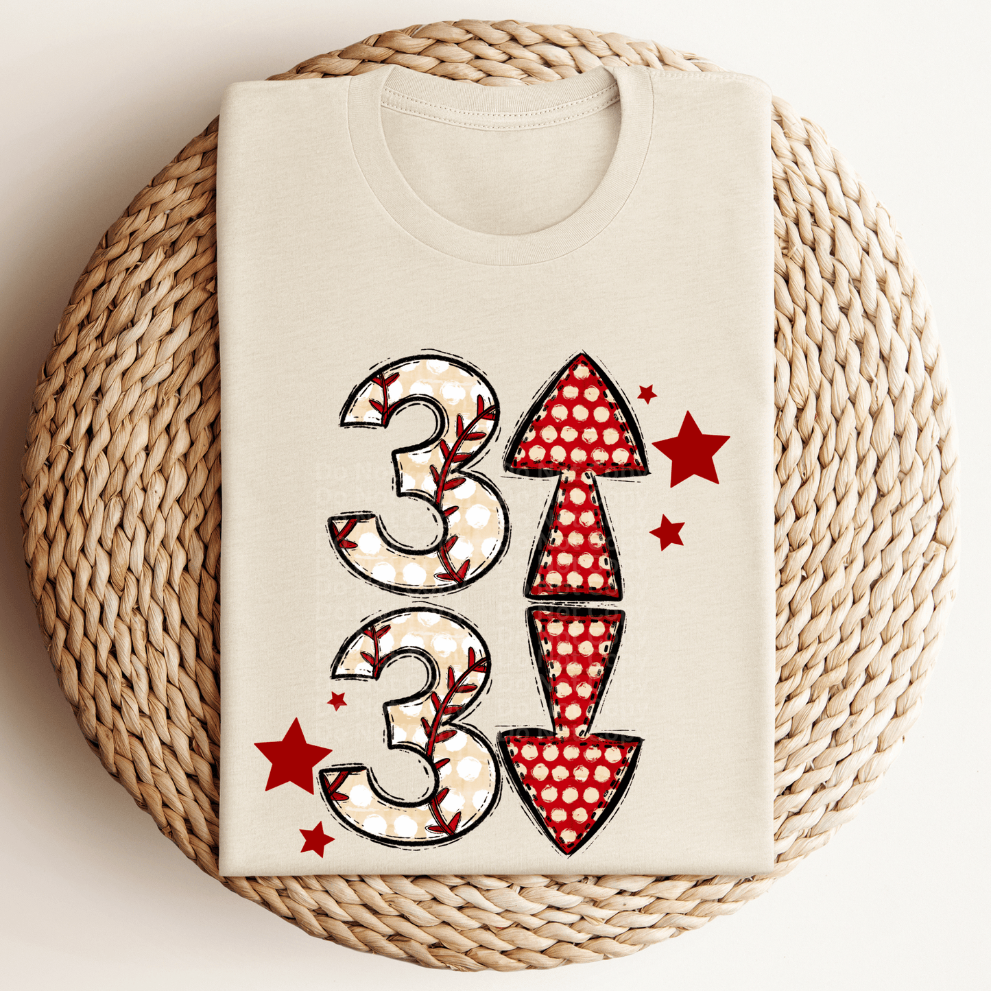 3 up 3 down DTF Transfer