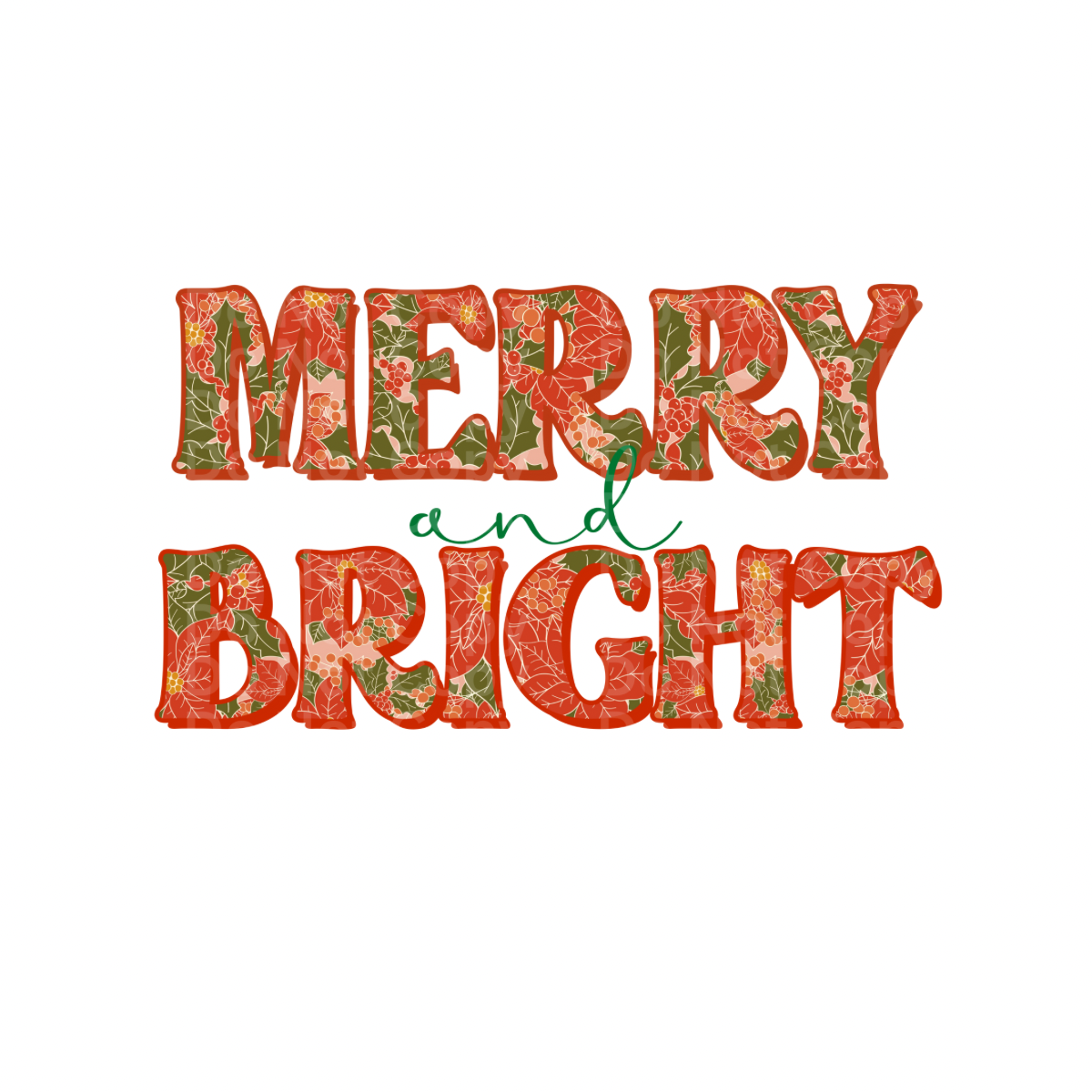 Merry & Bright 2 DTF Transfer