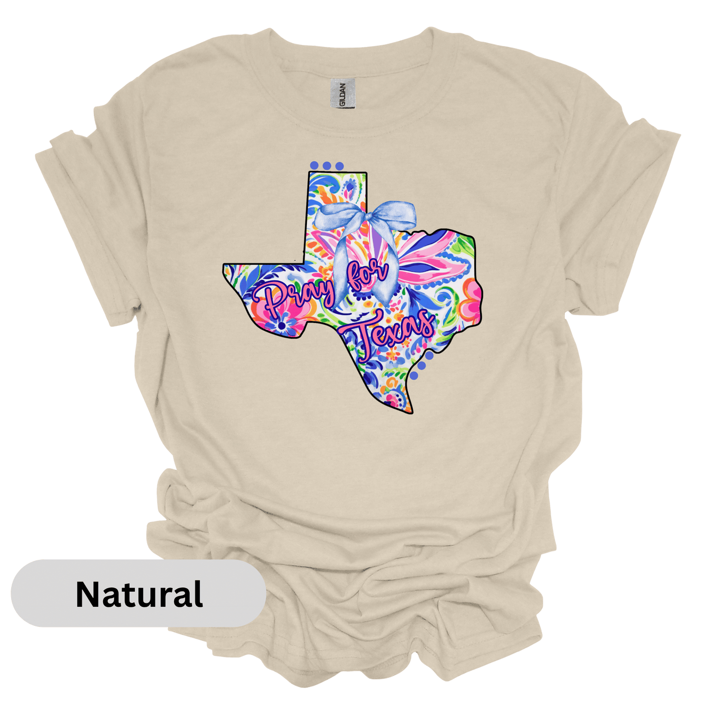 Floral Pray for Texas T-Shirt