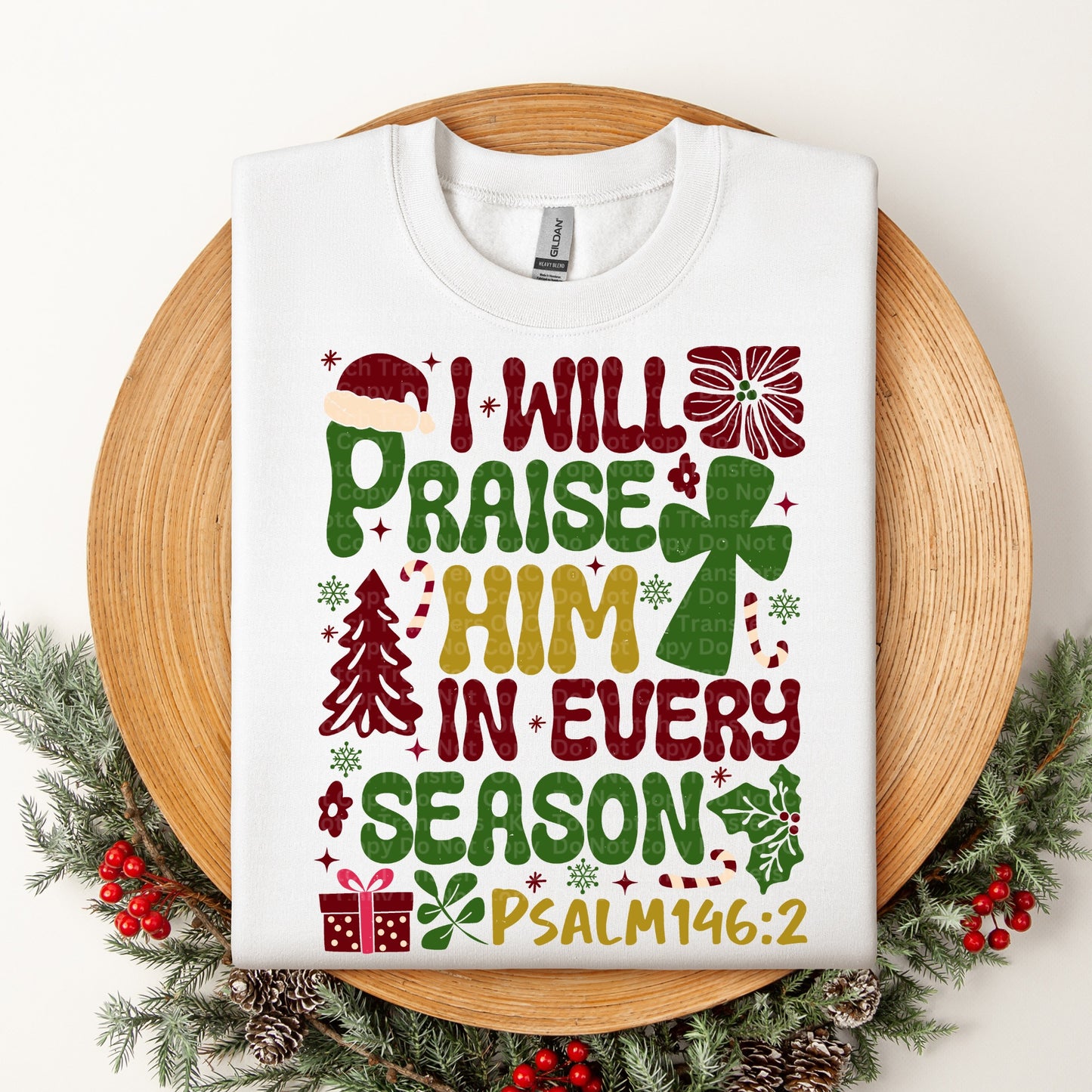 I Will Praise Him in Every Season Psalm146:2 DTF Transfer