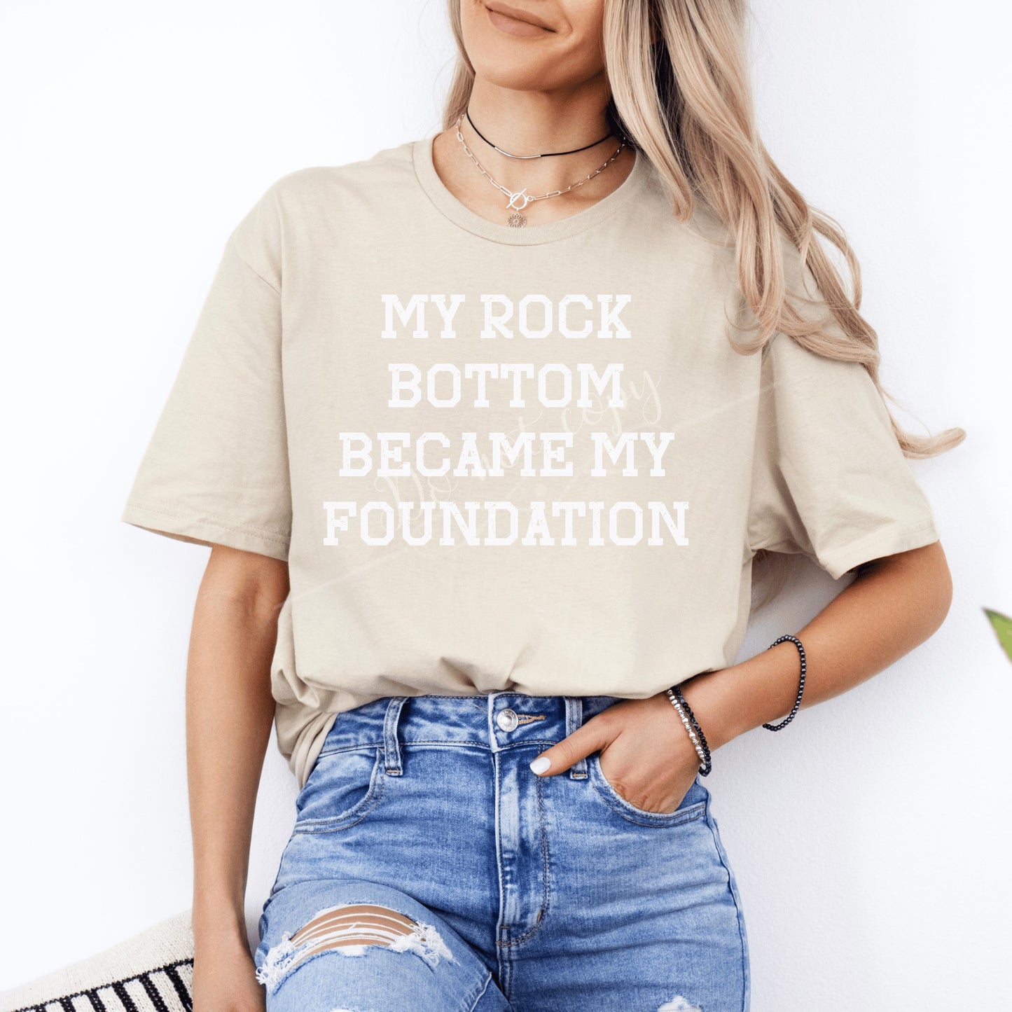 My Rock Bottom White DTF Transfer