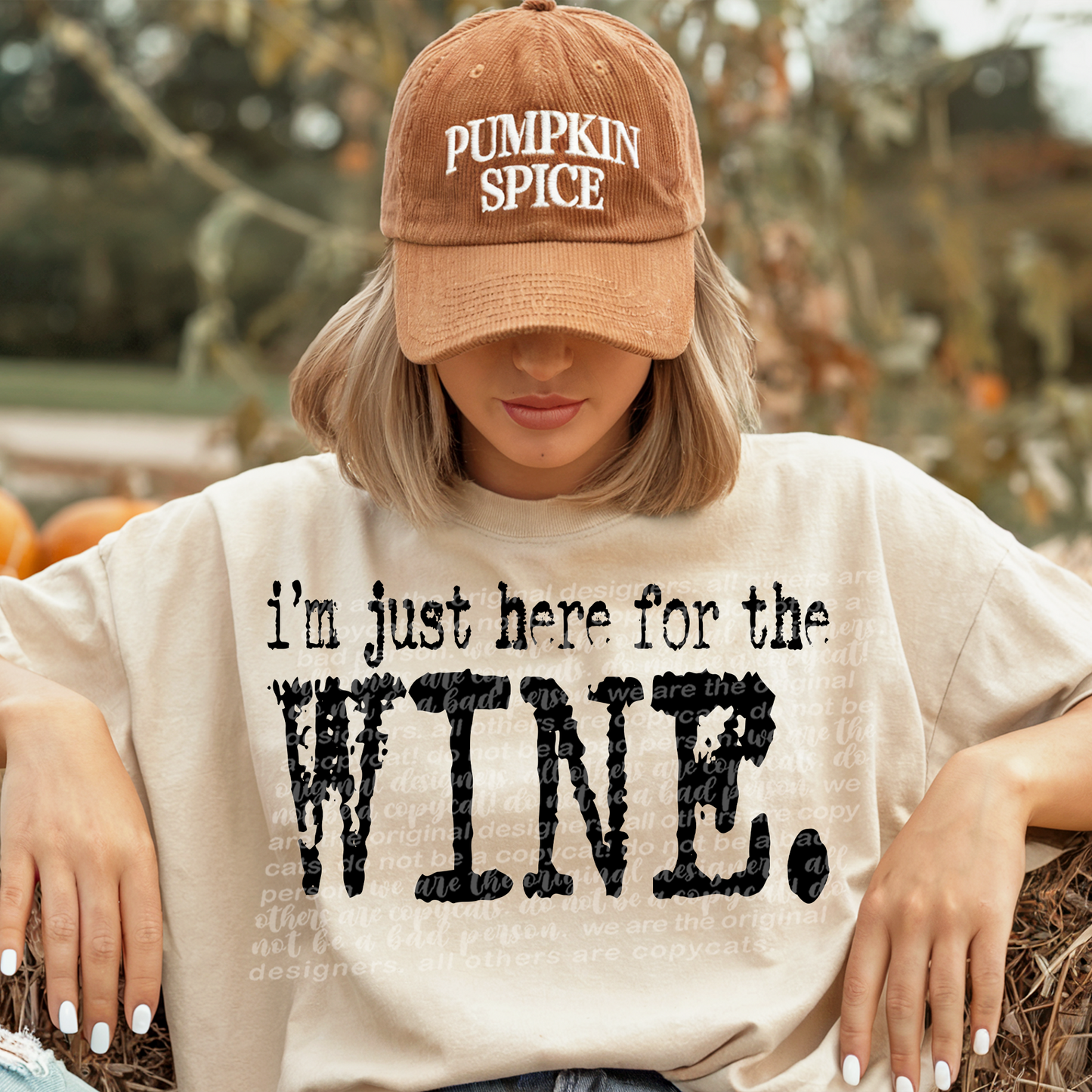 I’m Just Here For The Wine Typography DTF Transfer