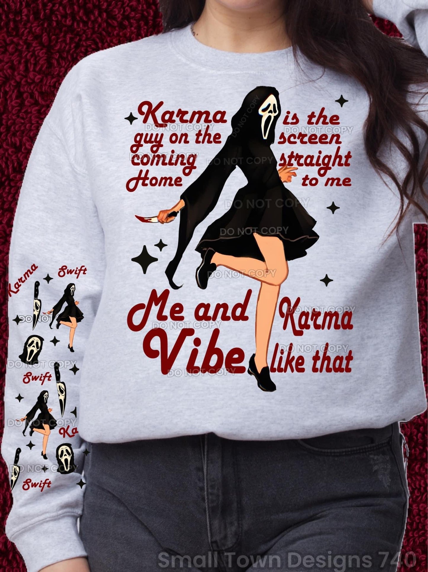 Karma Ghost *Optional long sleeve design* DTF Transfer