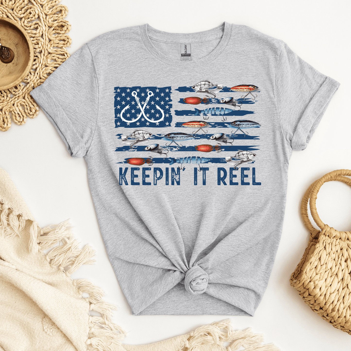 Keep in’ It Reel Lure Flag DTF Transfer