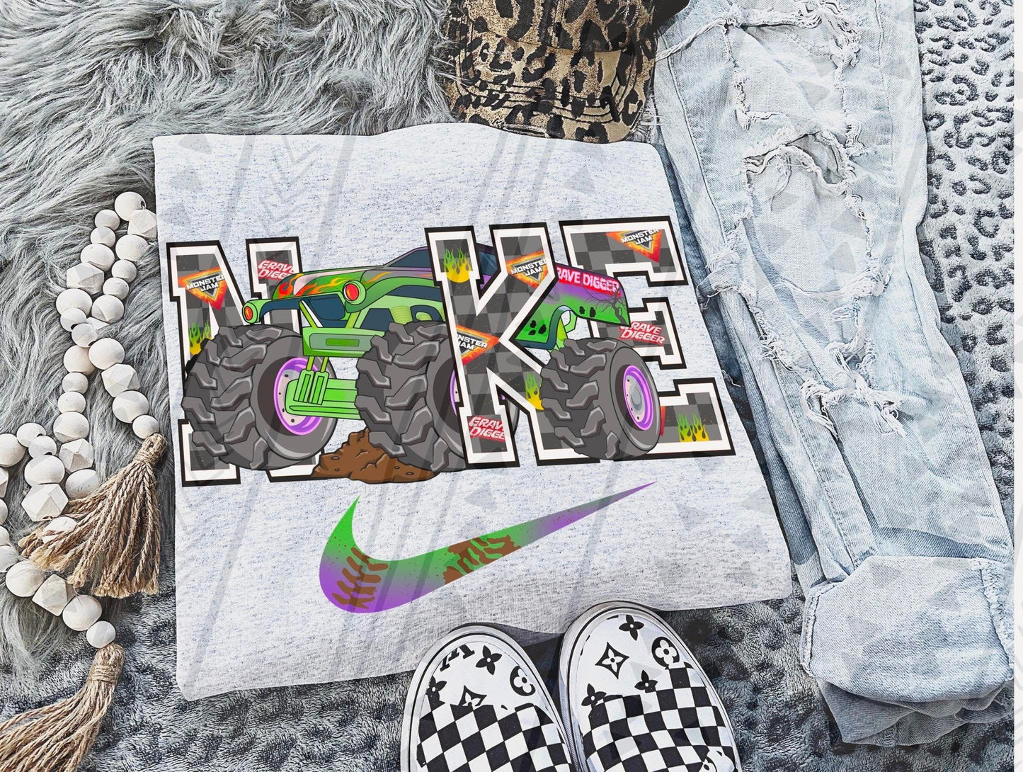 Grave Digger Swoosh DTF Transfer
