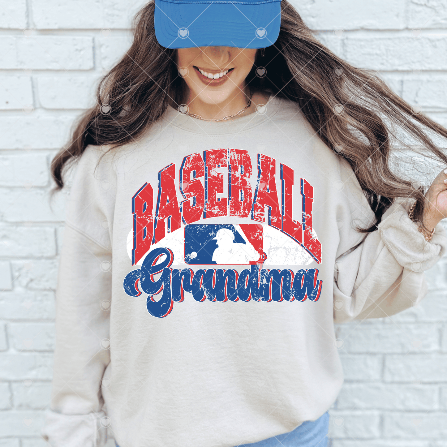 Distressed Baseball Grandma DTF Transfer