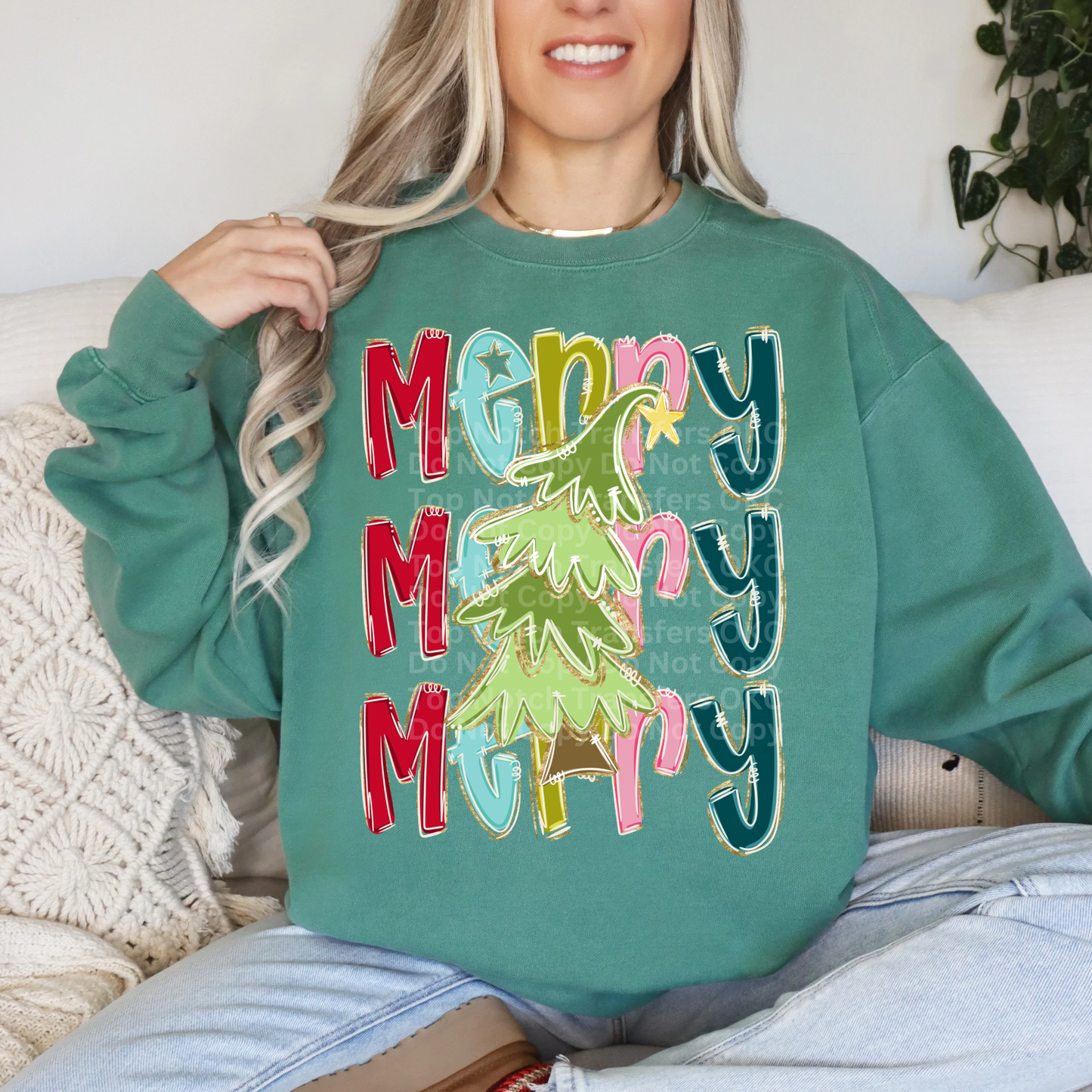 Merry w/ Tree DTF Transfer