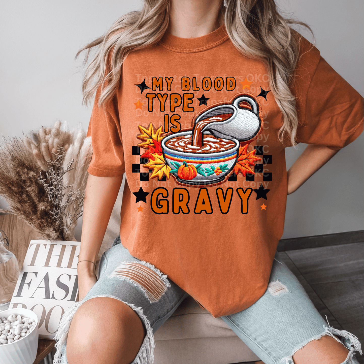 My Blood Type Is Gravy DTF Transfer