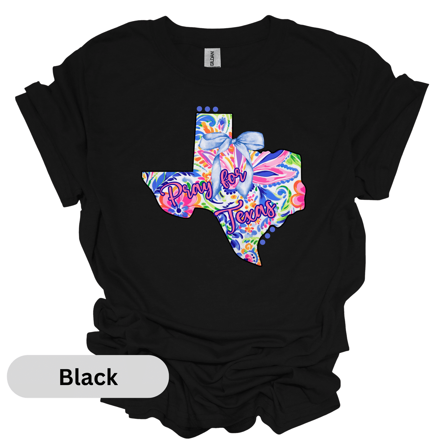 Floral Pray for Texas T-Shirt