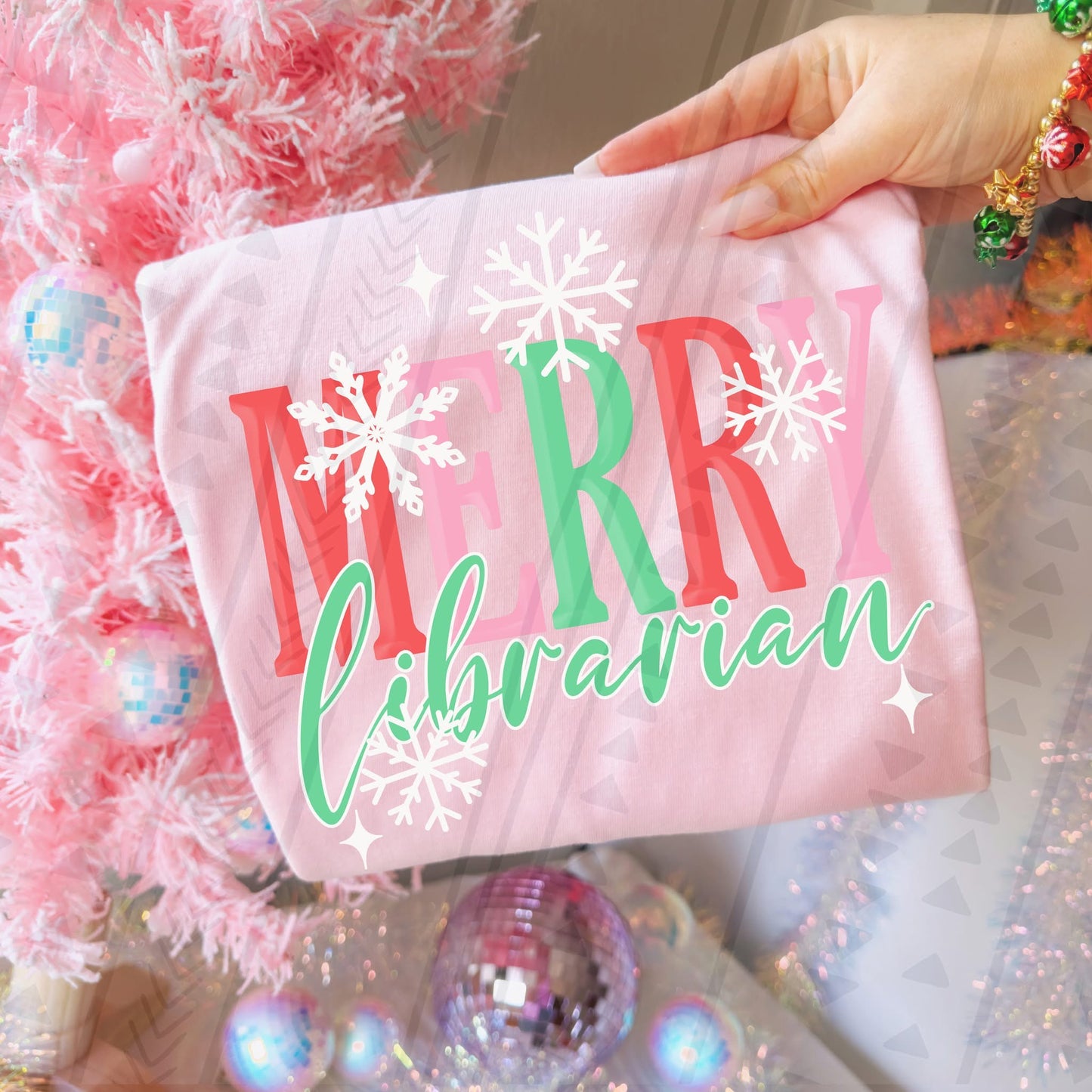 Merry Librarian DTF Transfer