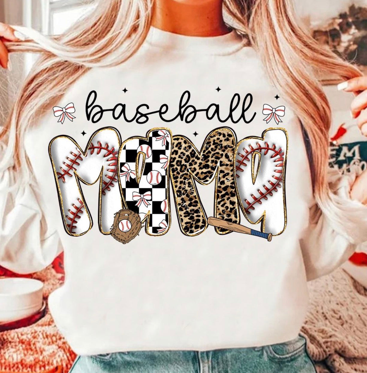 Baseball Mama DTF Transfer