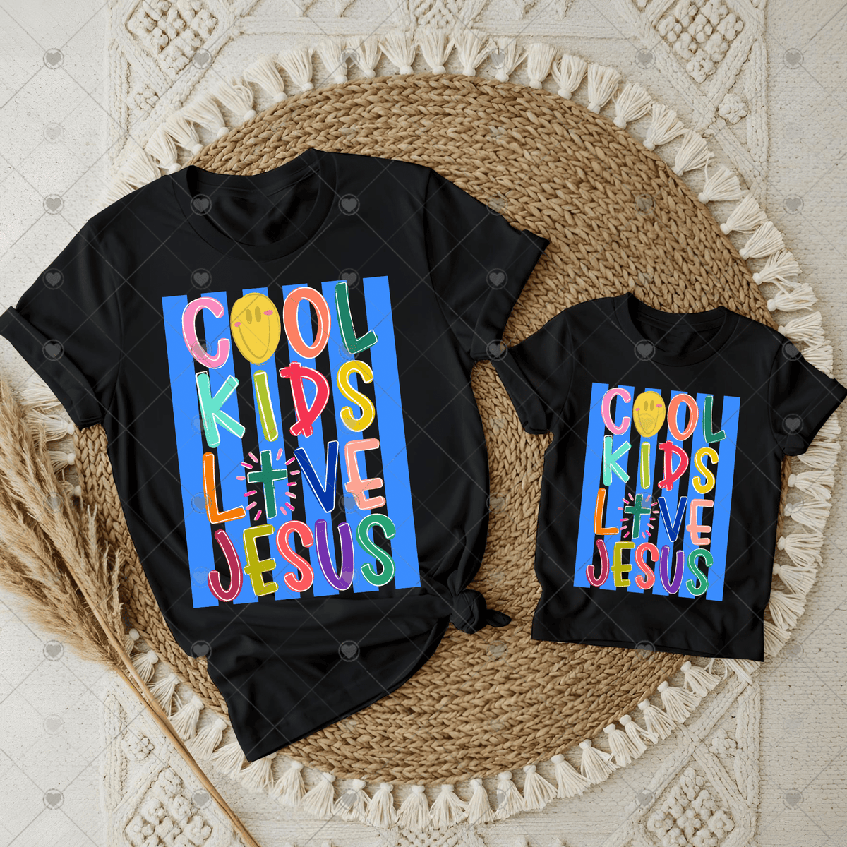 Cool Moms/Kids Love Jesus V2 DTF Transfer