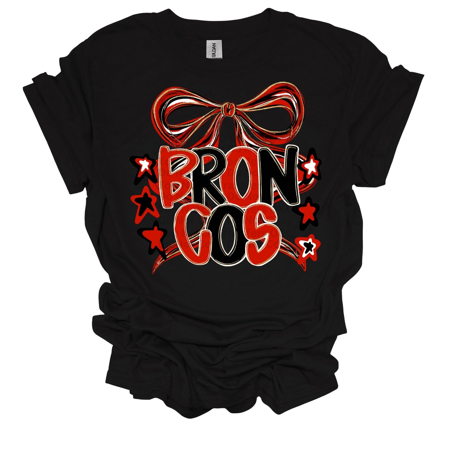 Broncos Brushstroke Bow T-Shirt