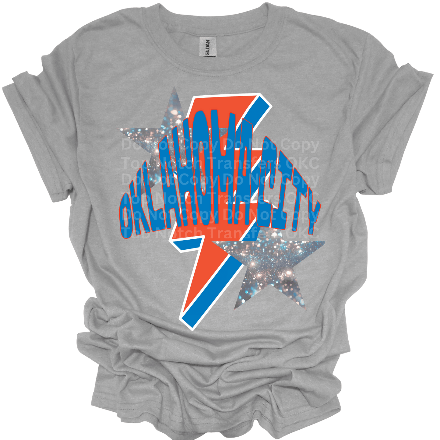 Oklahoma City Bolt & Stars DTF Transfer