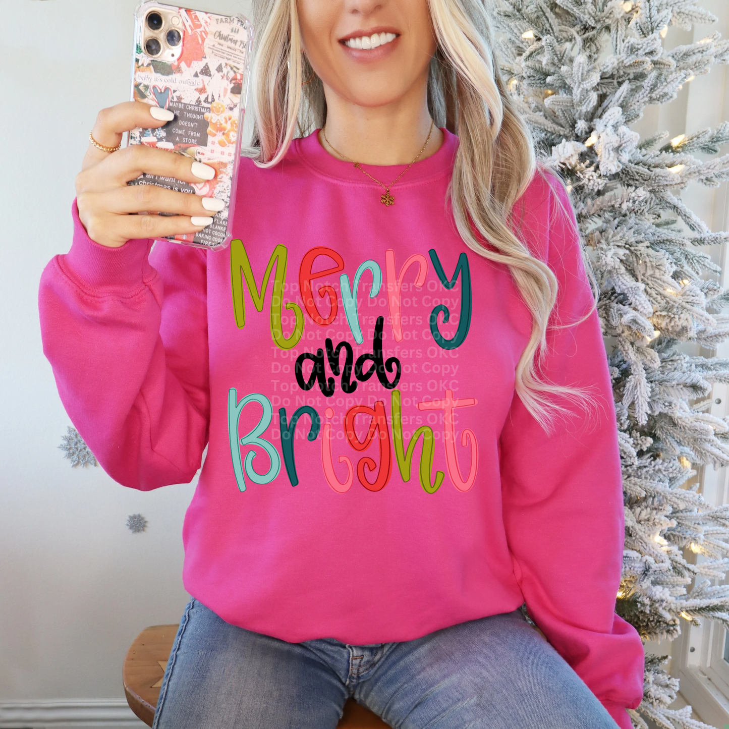 Merry & Bright DTF Transfer
