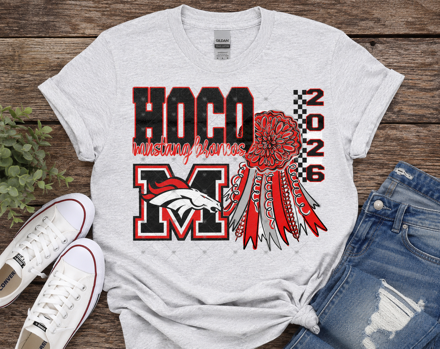 Mustang Broncos HOCO DTF Transfer