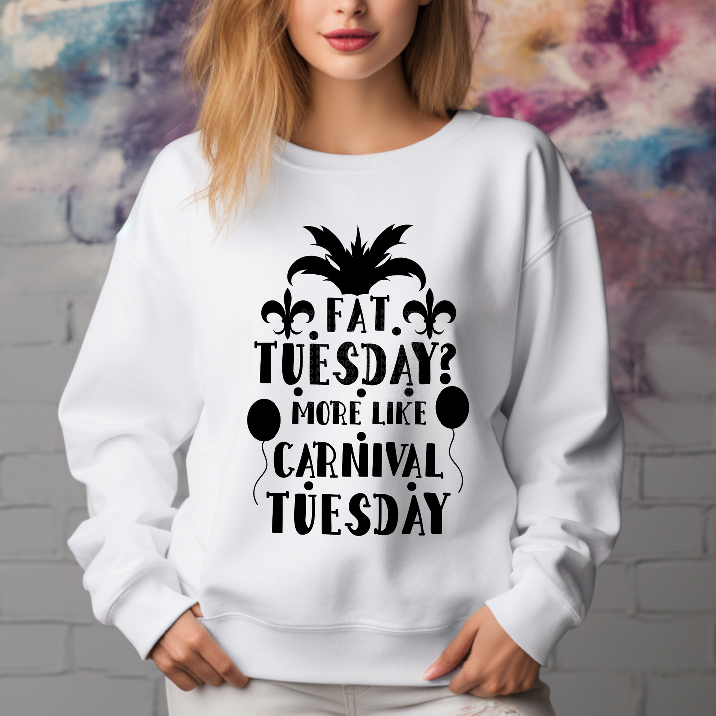 Fat Tuesday Black DTF Transfer
