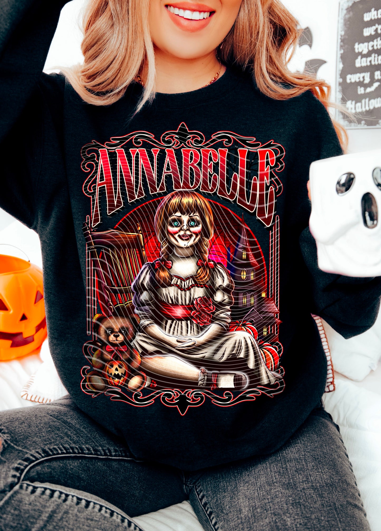 Spooky Doll *Optional long sleeve design* DTF Transfer