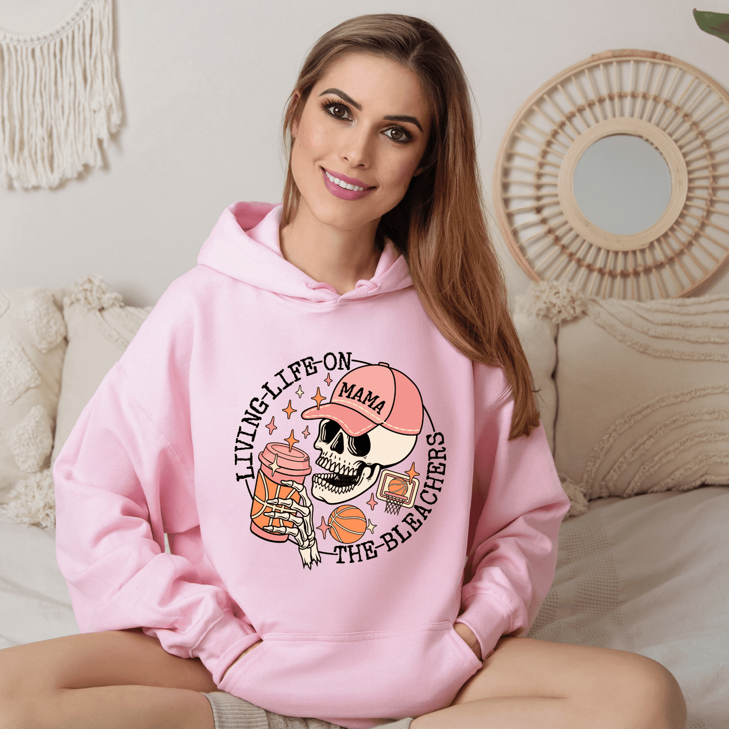 Living Life on the Bleachers black DTF Transfer