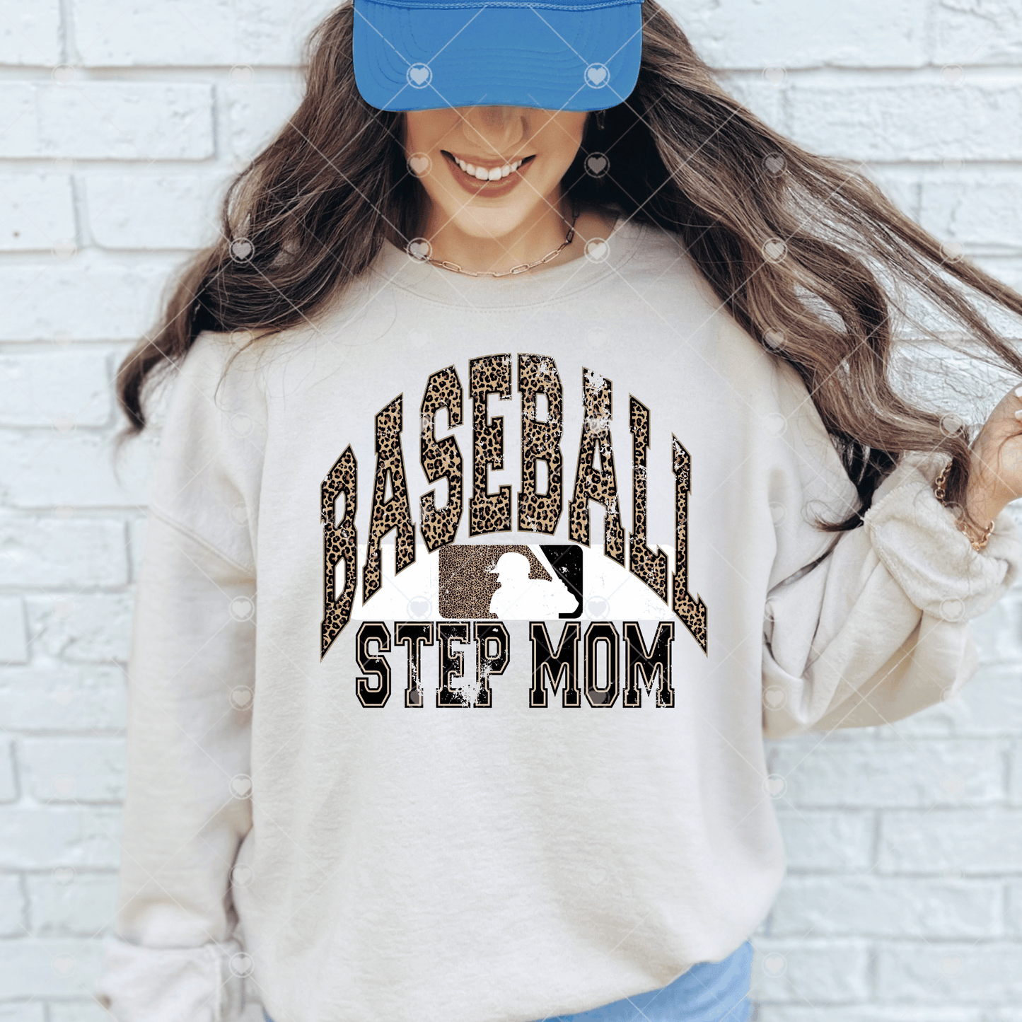 Distressed Leopard Print Baseball Step Mom DTF Transfer
