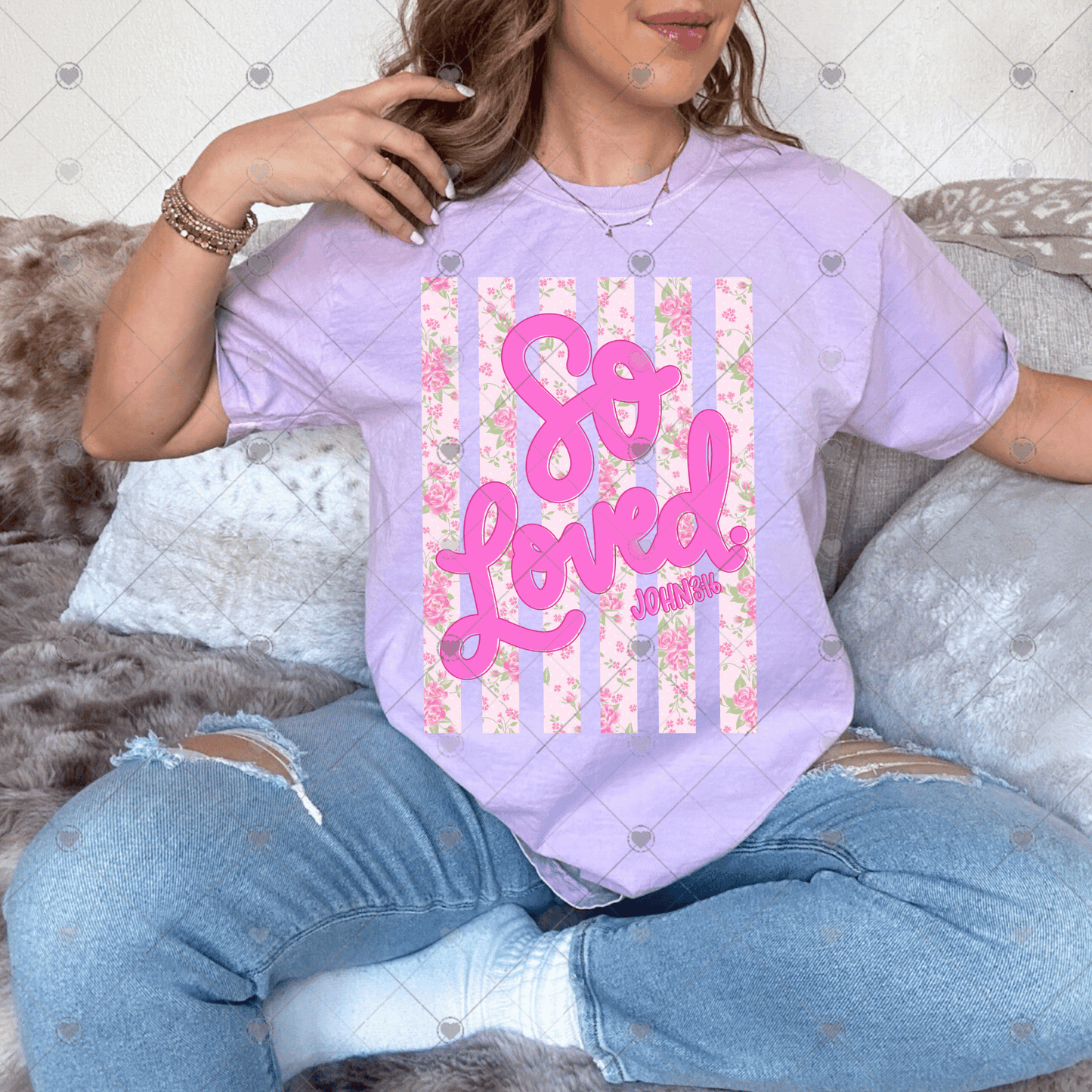 So Loved Pink DTF Transfer