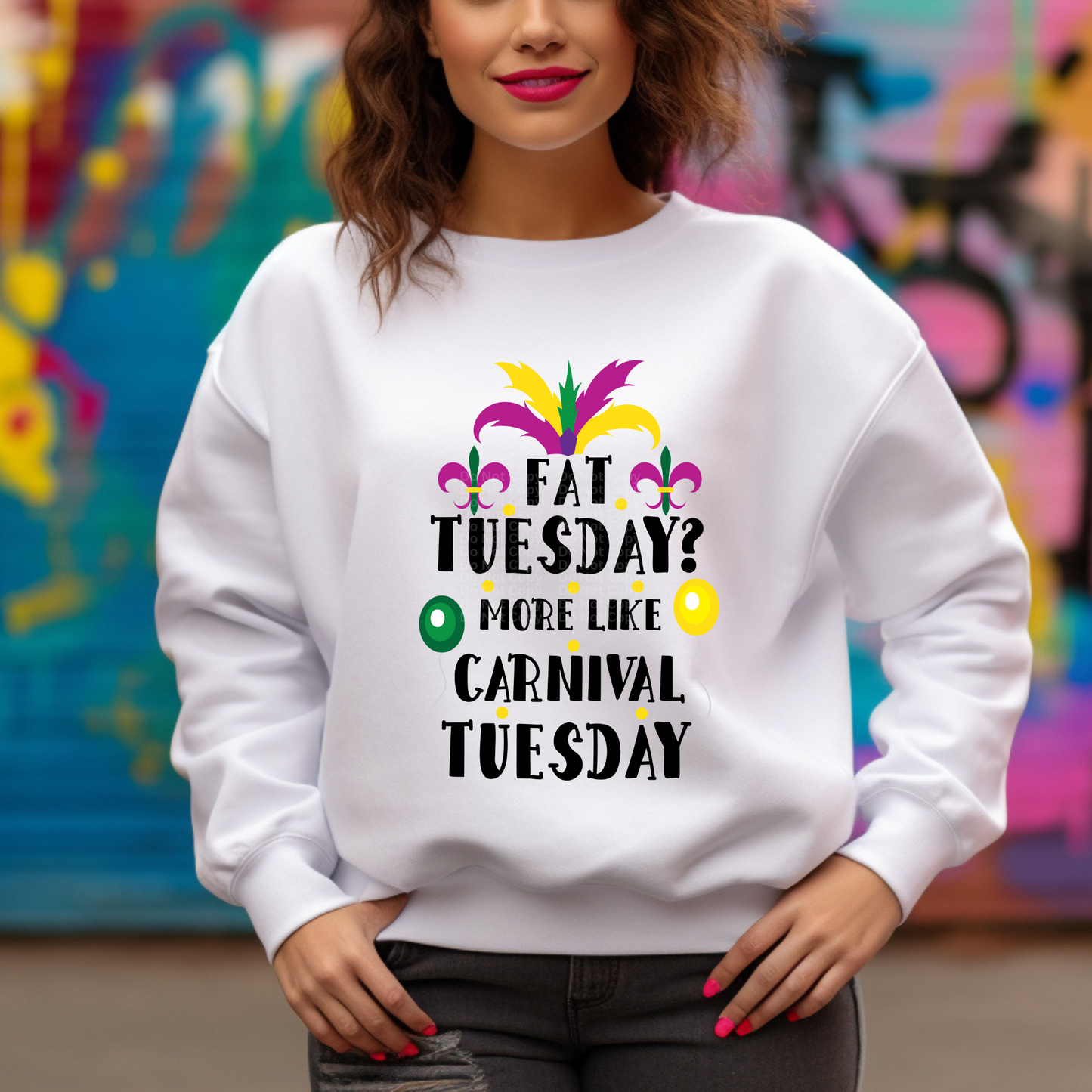 Fat Tuesday Color DTF Transfer