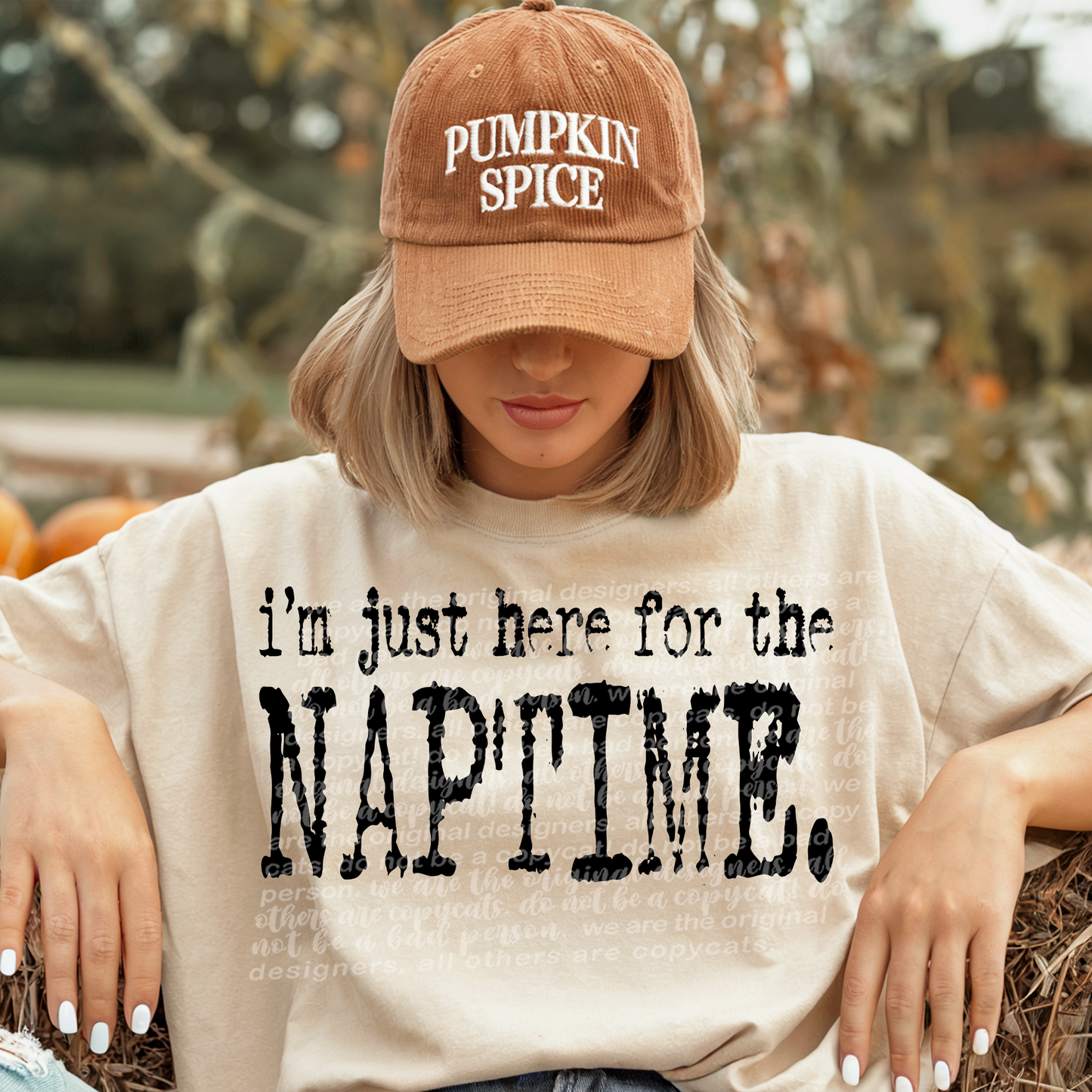 I’m Just Here For The Nap time Typography DTF Transfer