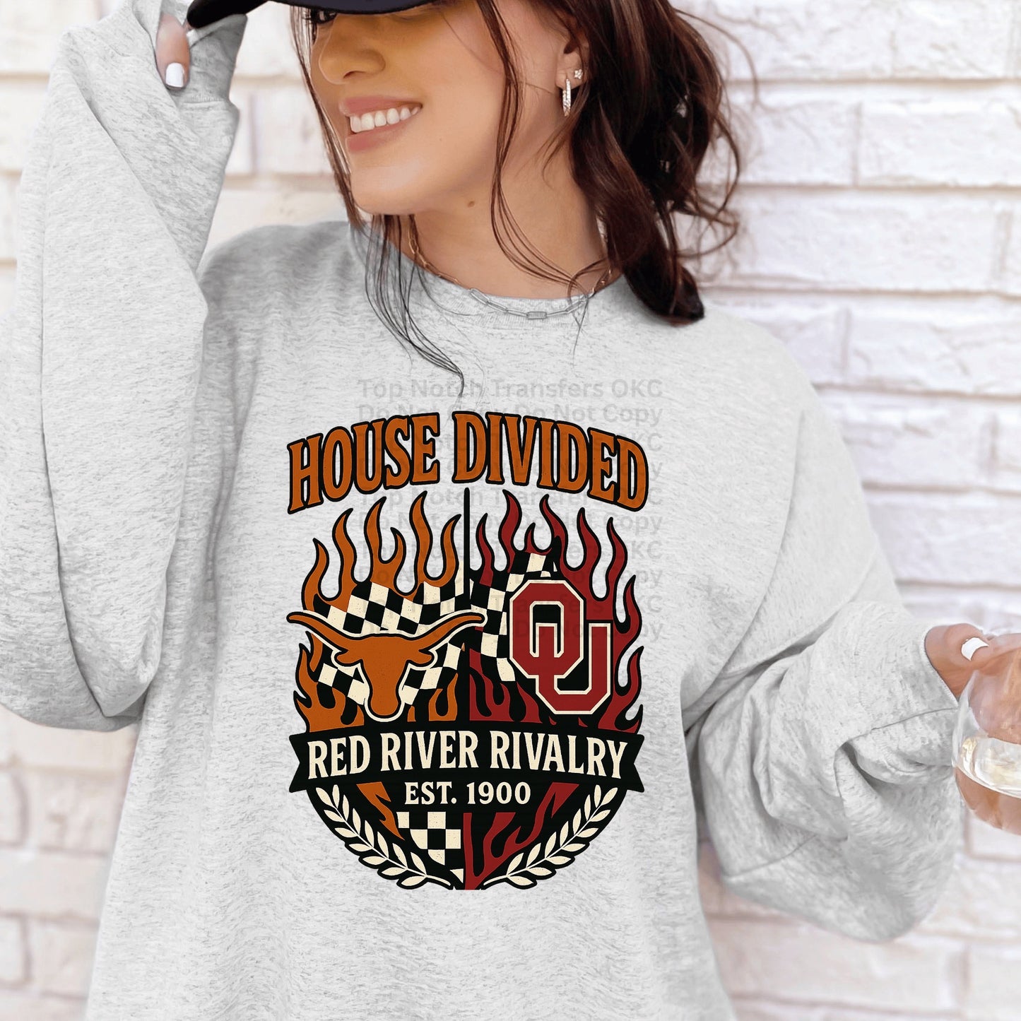 Red River Rivalry- House Divided DTF Transfer